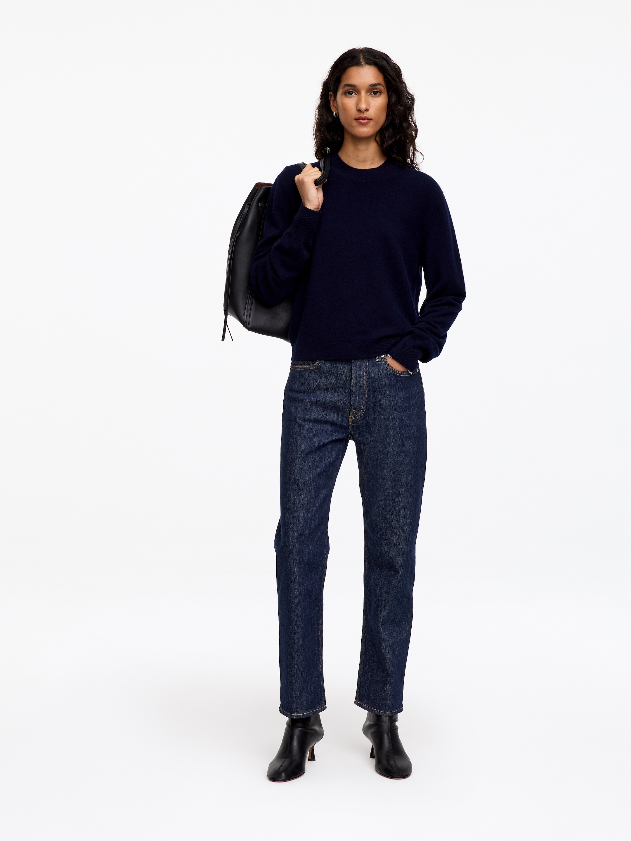 JADE CROPPED Slim Jeans - Dark Blue - Slim fit - women - StillMedia/Lookbook - 3