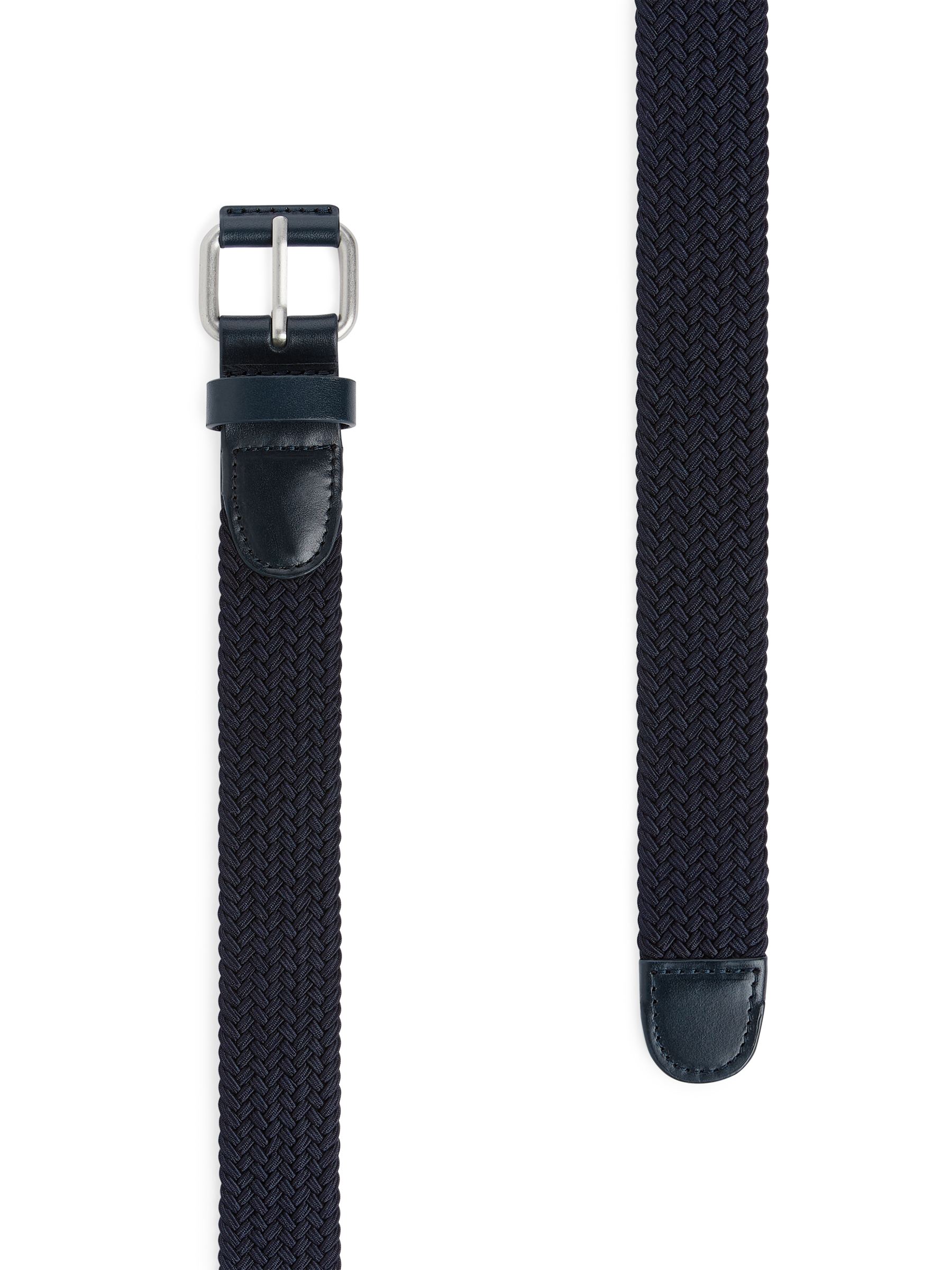 Flechtgürtel mit Lederbesatz - Dunkelblau - Herren - StillMedia/DescriptiveDetail - 1