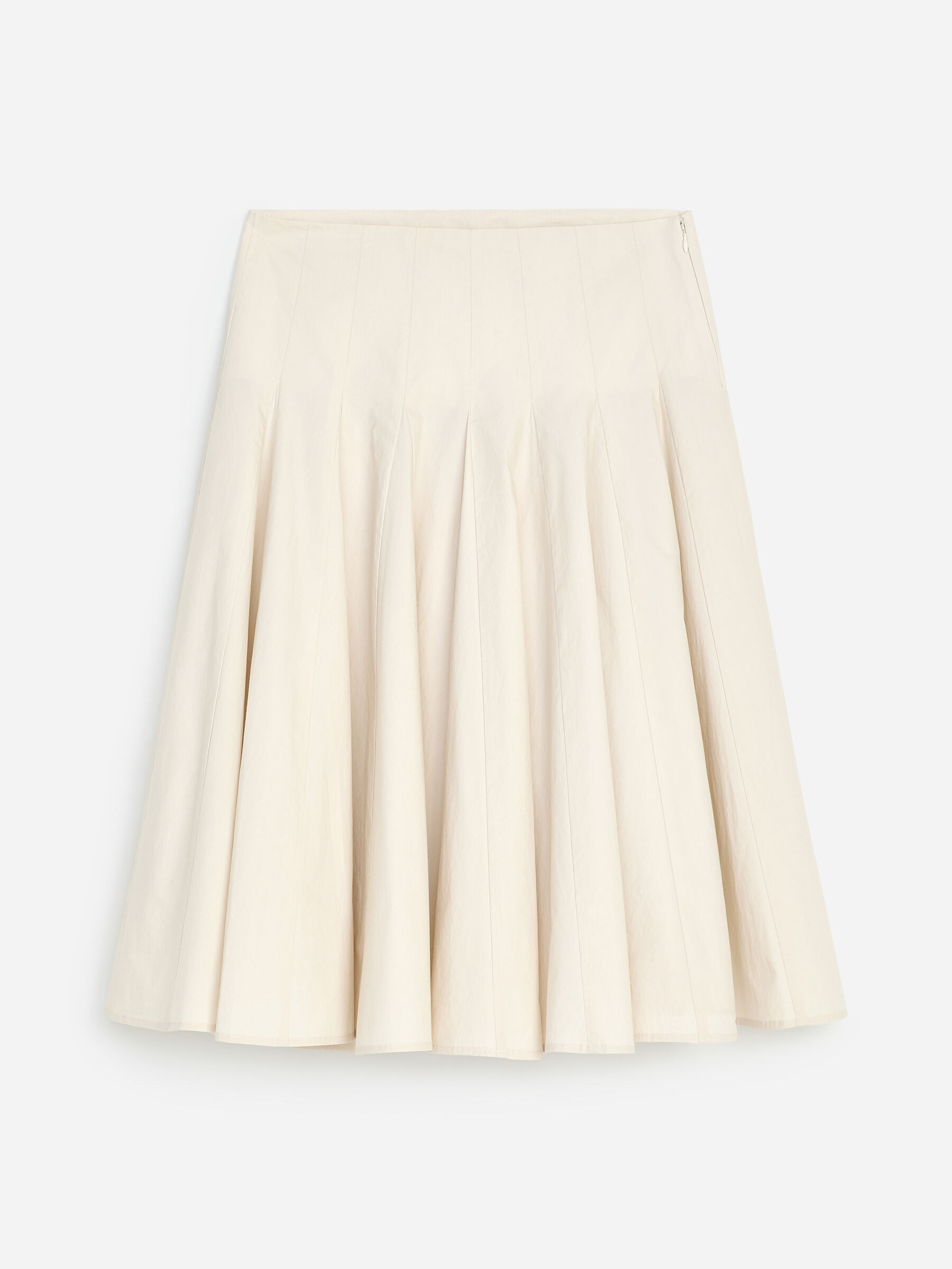 Cotton Midi Skirt - Off White - Regular fit - Women - StillMedia/DescriptiveStillLife - 1