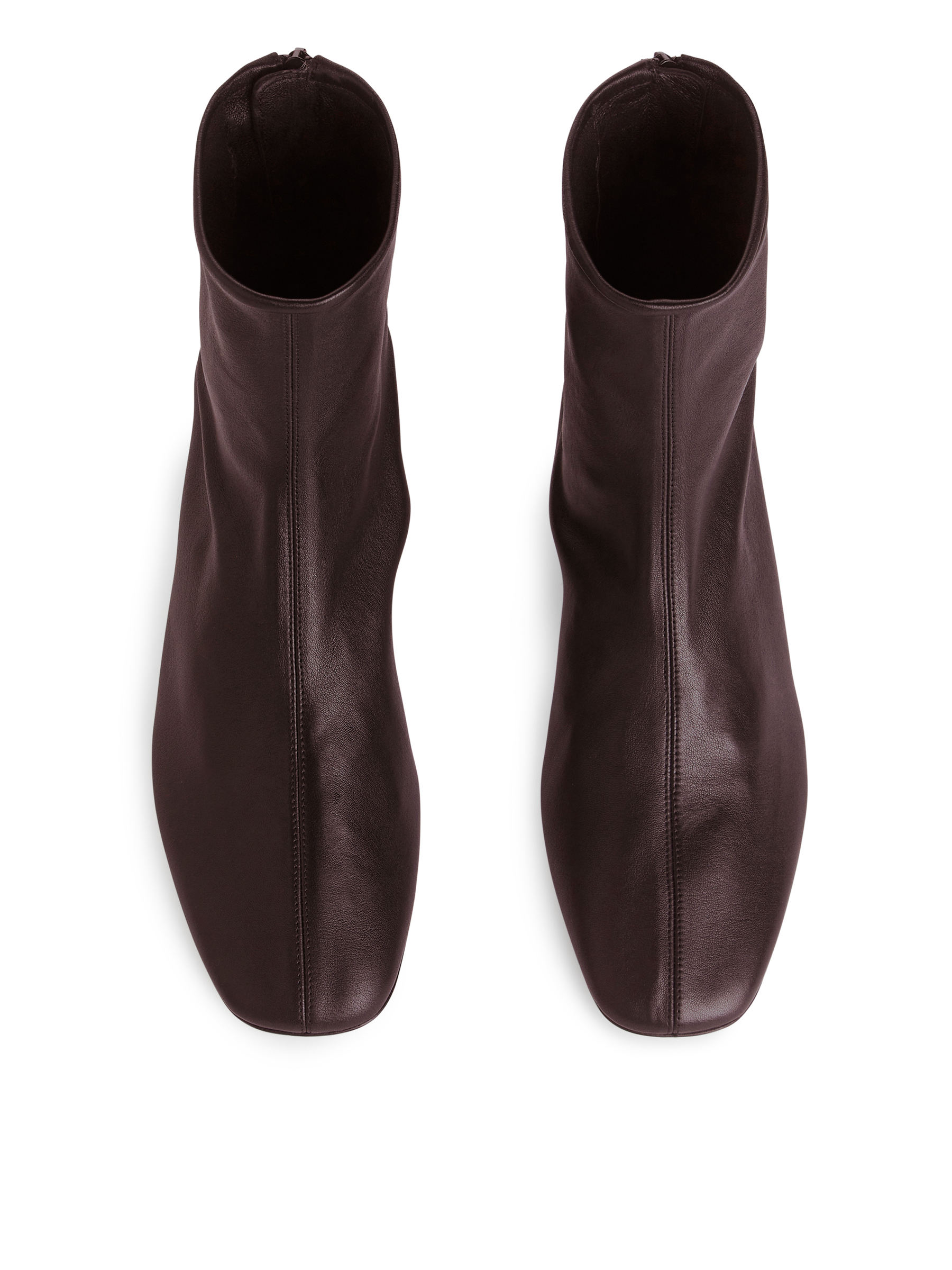 Botas ajustadas de piel elástica - Burdeos - Women - StillMedia/DescriptiveStillLife - 2