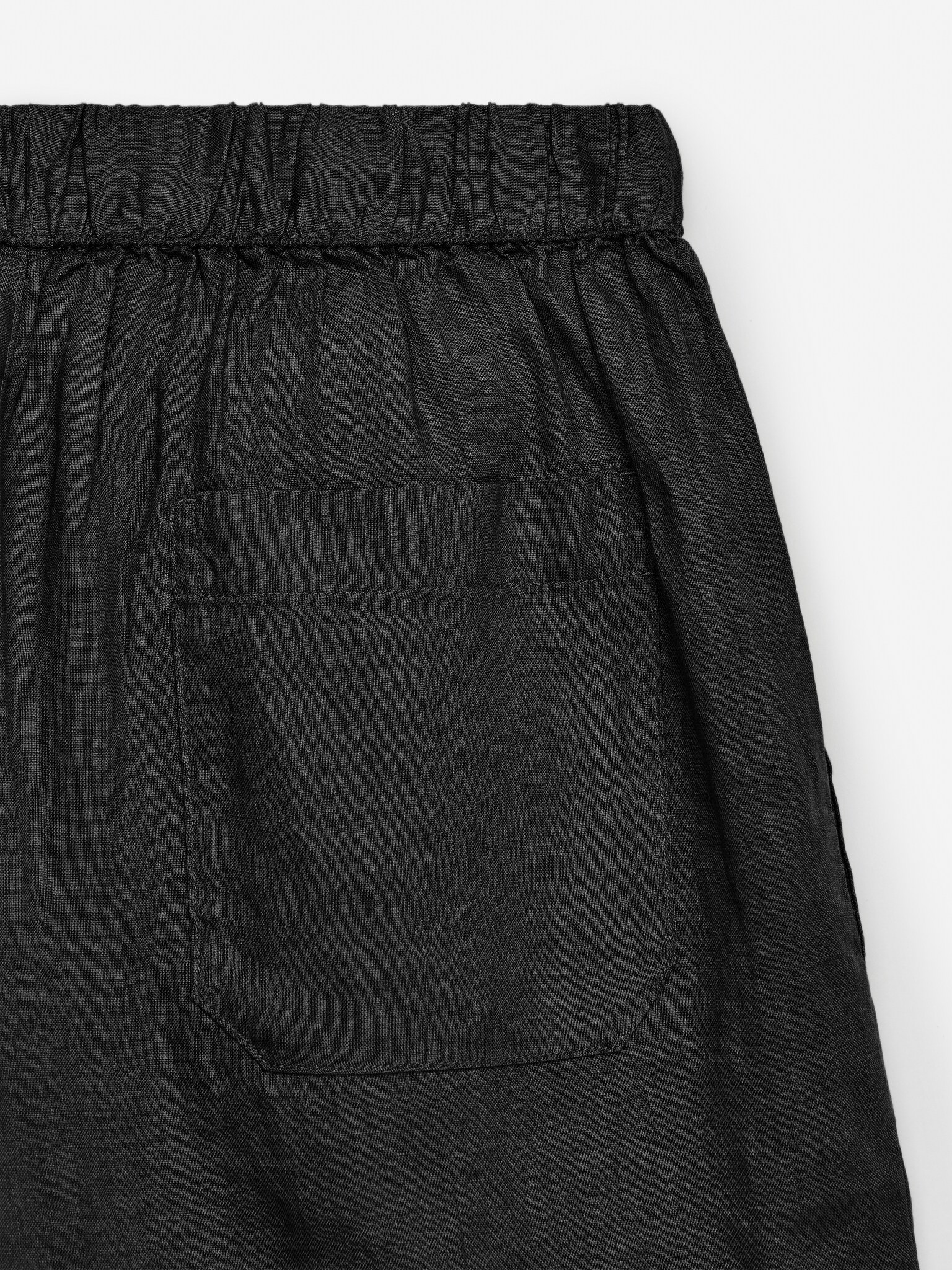 Short en lin - Noir/Beige/Vert/Bleu foncé - 2