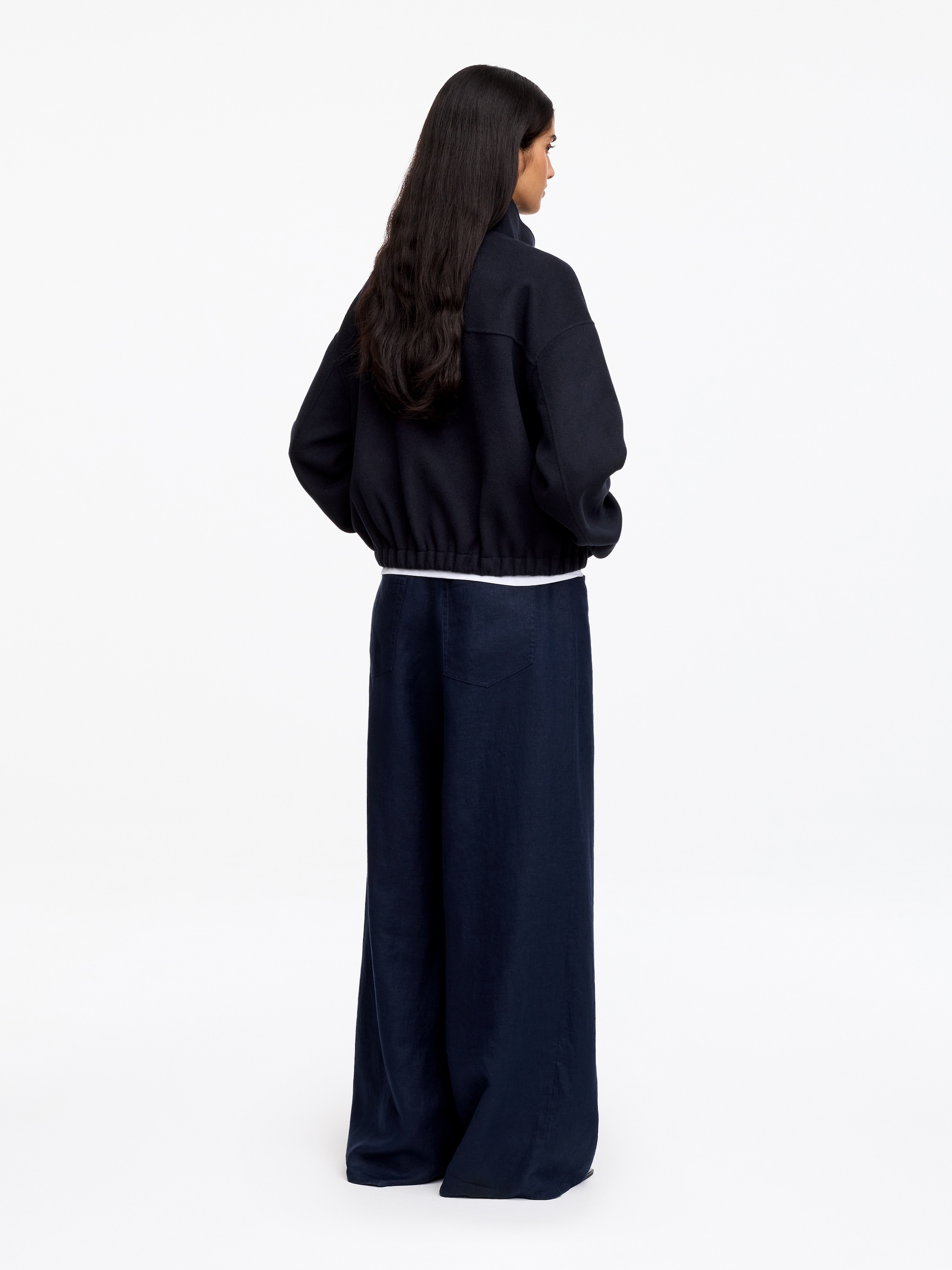 Wool-Blend Doublé Overshirt - Dark Blue - Regular fit - women - StillMedia/Lookbook - 3
