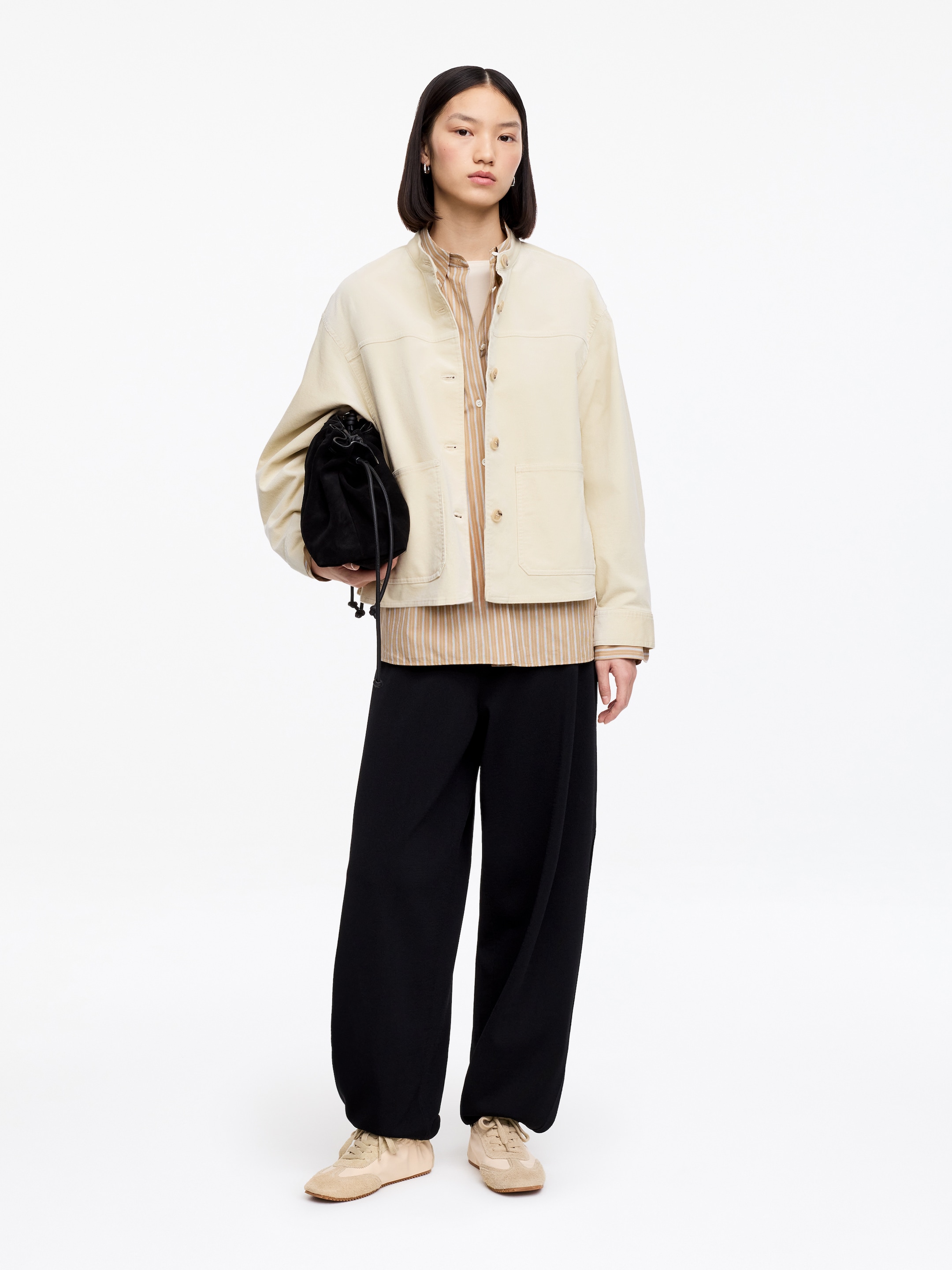 Corduroy Overshirt - Light Beige - Regular fit - Women - StillMedia/Lookbook - 10
