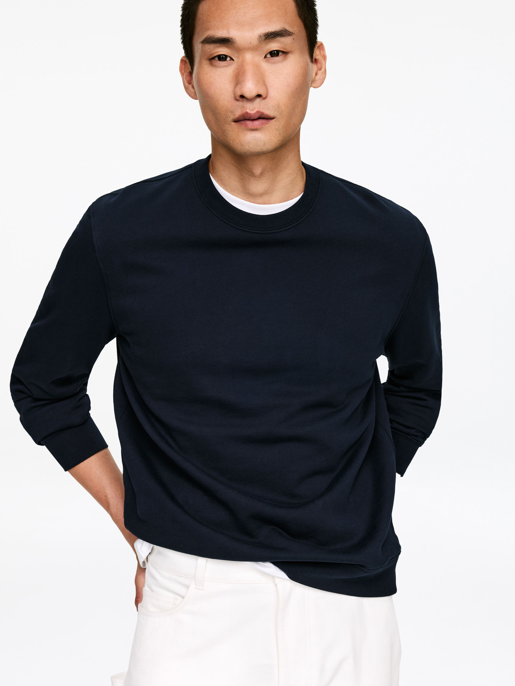 Mid-Weight Sweatshirt - Dark Blue - Regular fit - Men - StillMedia/Lookbook - 13