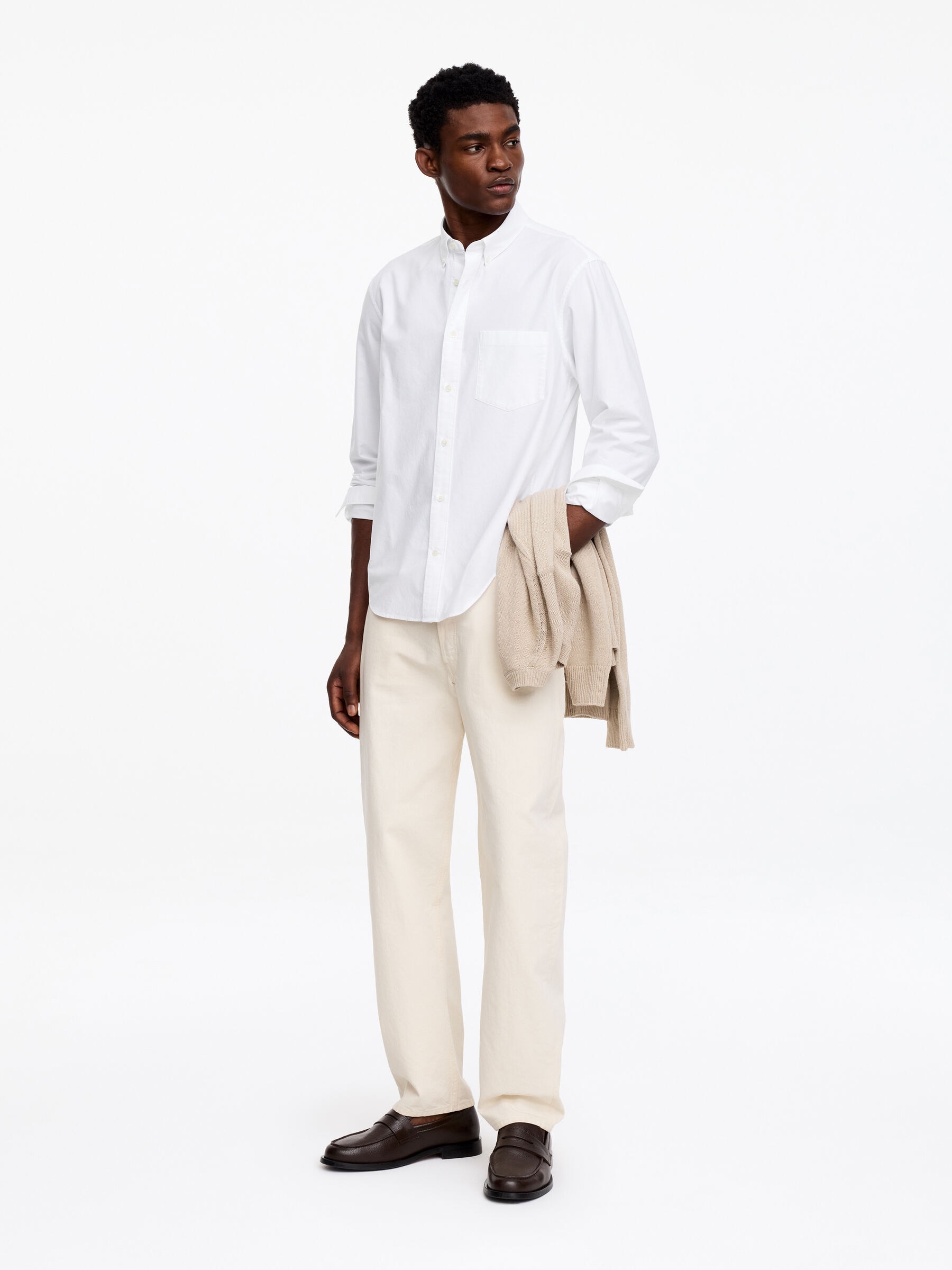 Regular Oxford Shirt - White - Regular fit - Men - StillMedia/Lookbook - 46
