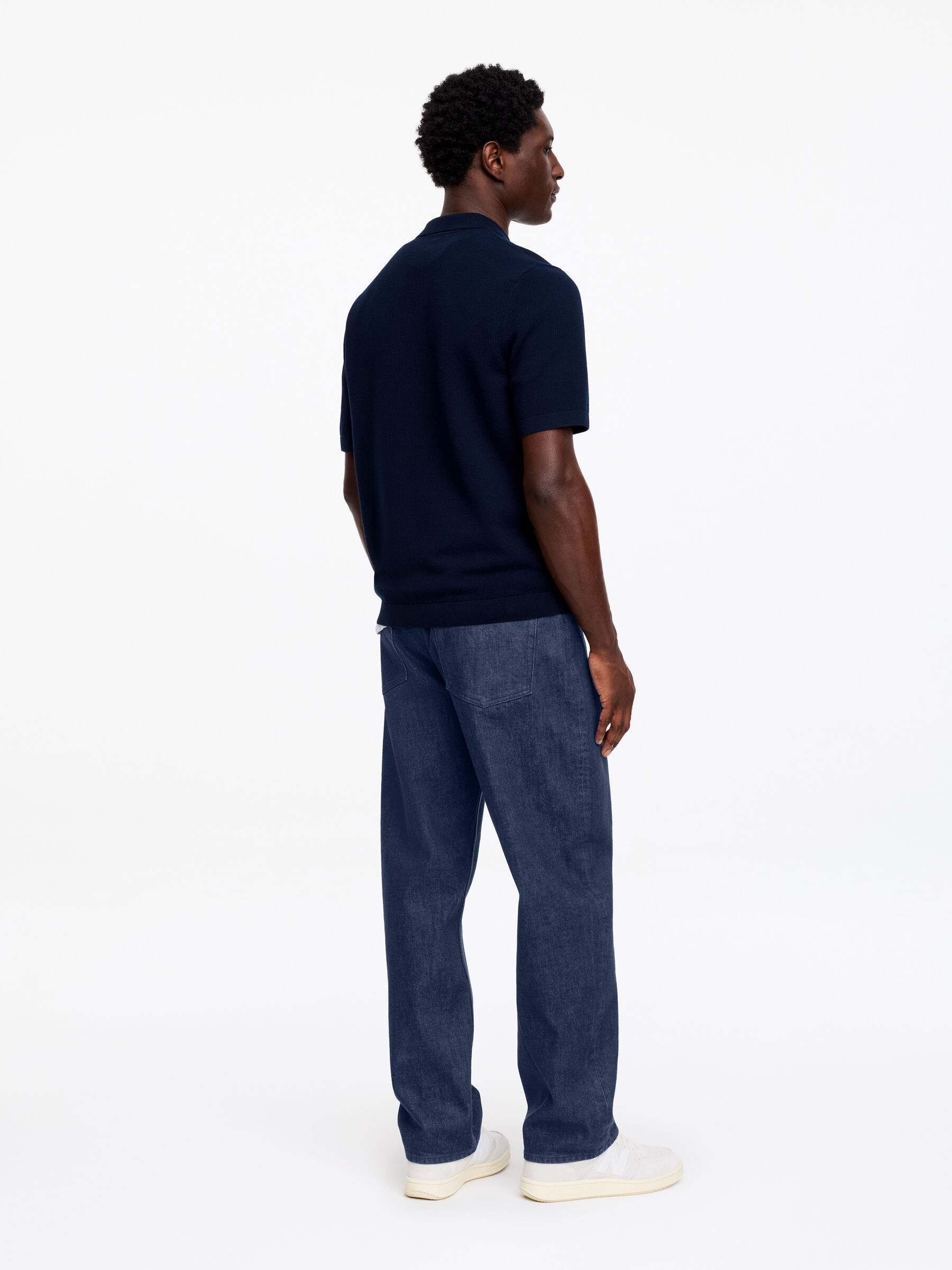 Teksturowana koszulka polo - Ciemnoniebieski - Fason normalny - Men - StillMedia/Lookbook - 7