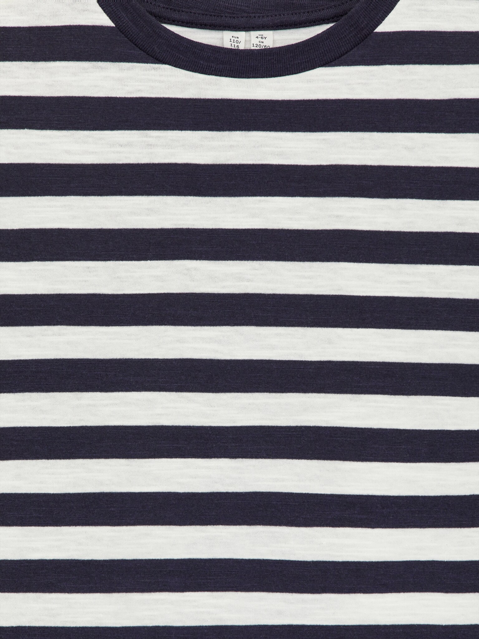Slub-Knit T-Shirt - Dark Blue/Off White - 2