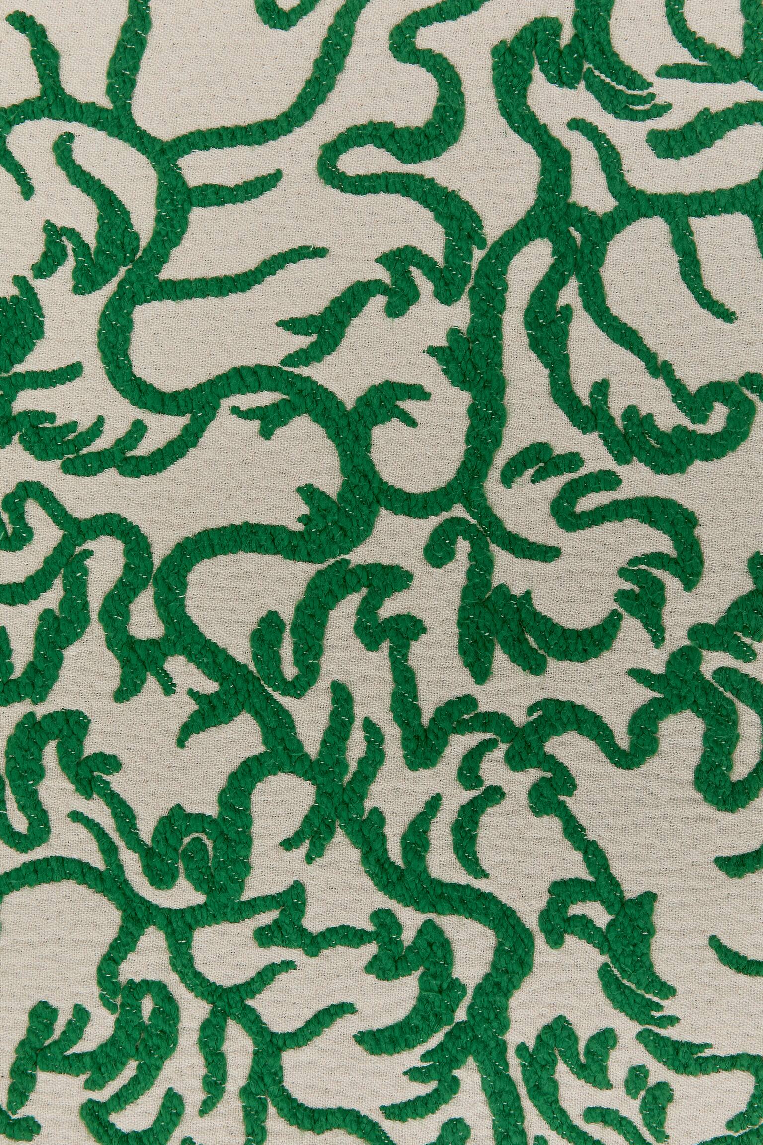 Husă De Pernă Din Bumbac 50x50 cm - Verde/Bej - 3