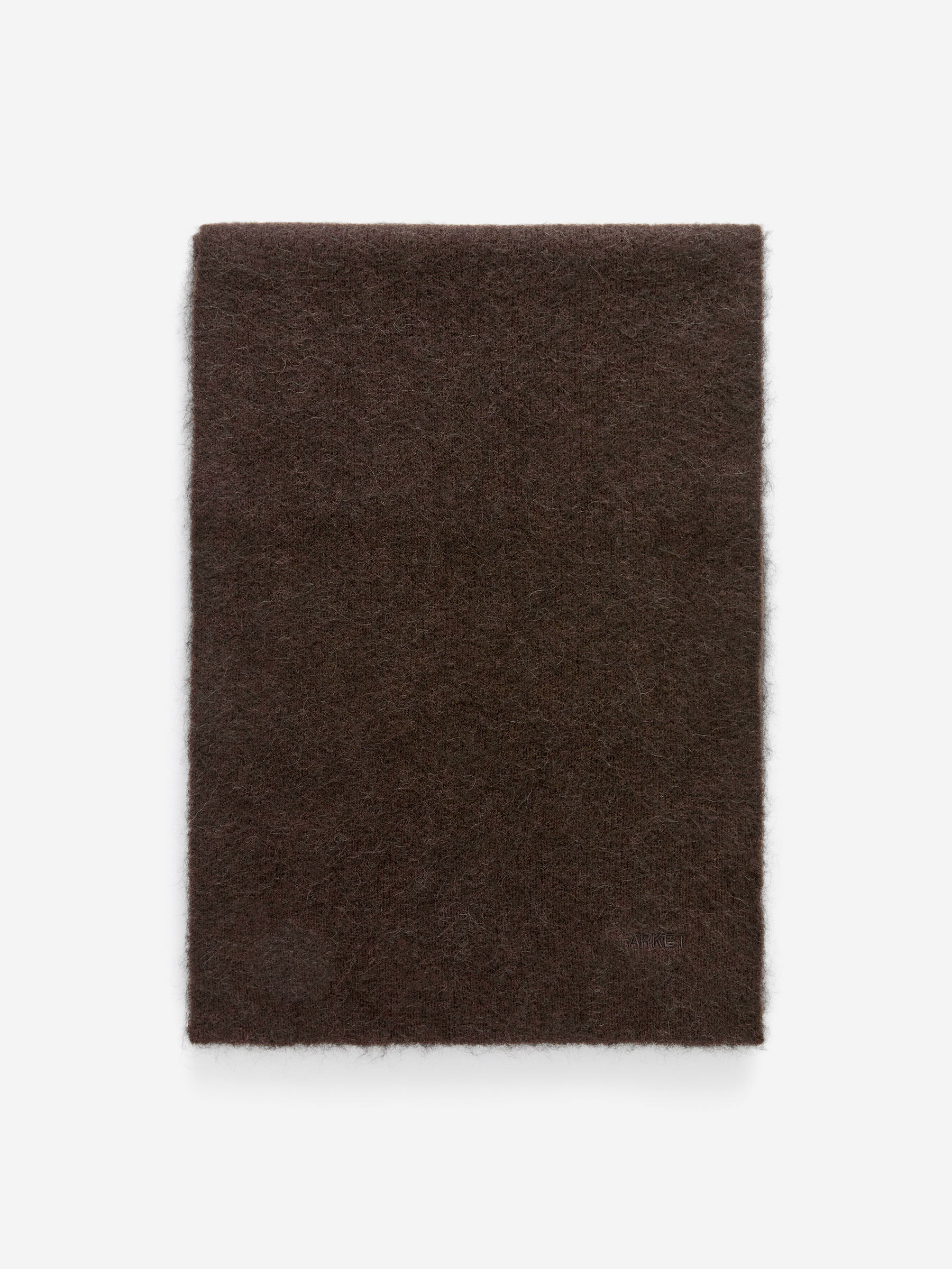 Alpaca-Wool Blend Scarf-#3F3838-17049