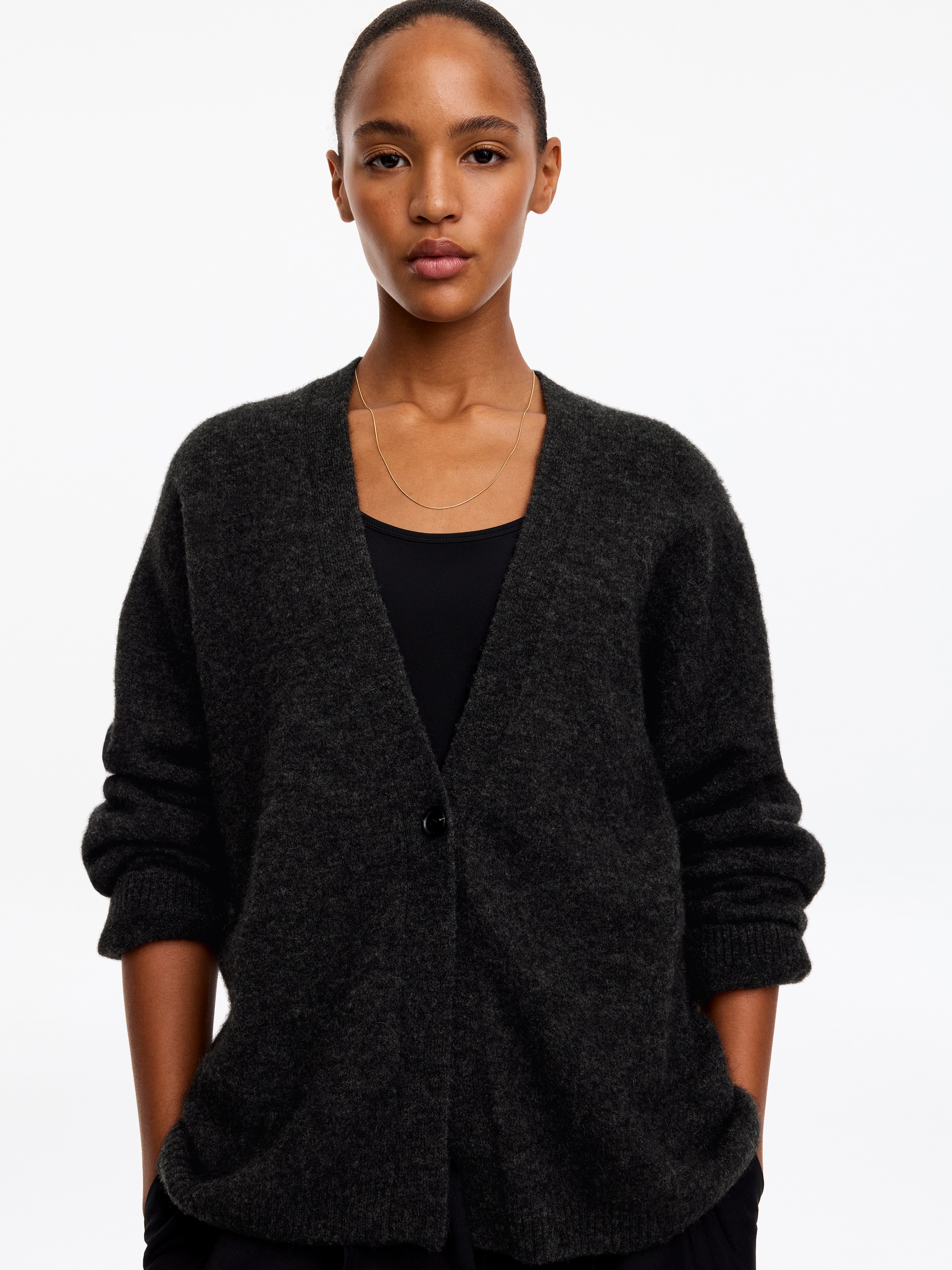 Strickjacke aus einer Alpaka-Wollmischung - Dunkelgrau - Regular Fit - women - StillMedia/Lookbook - 7