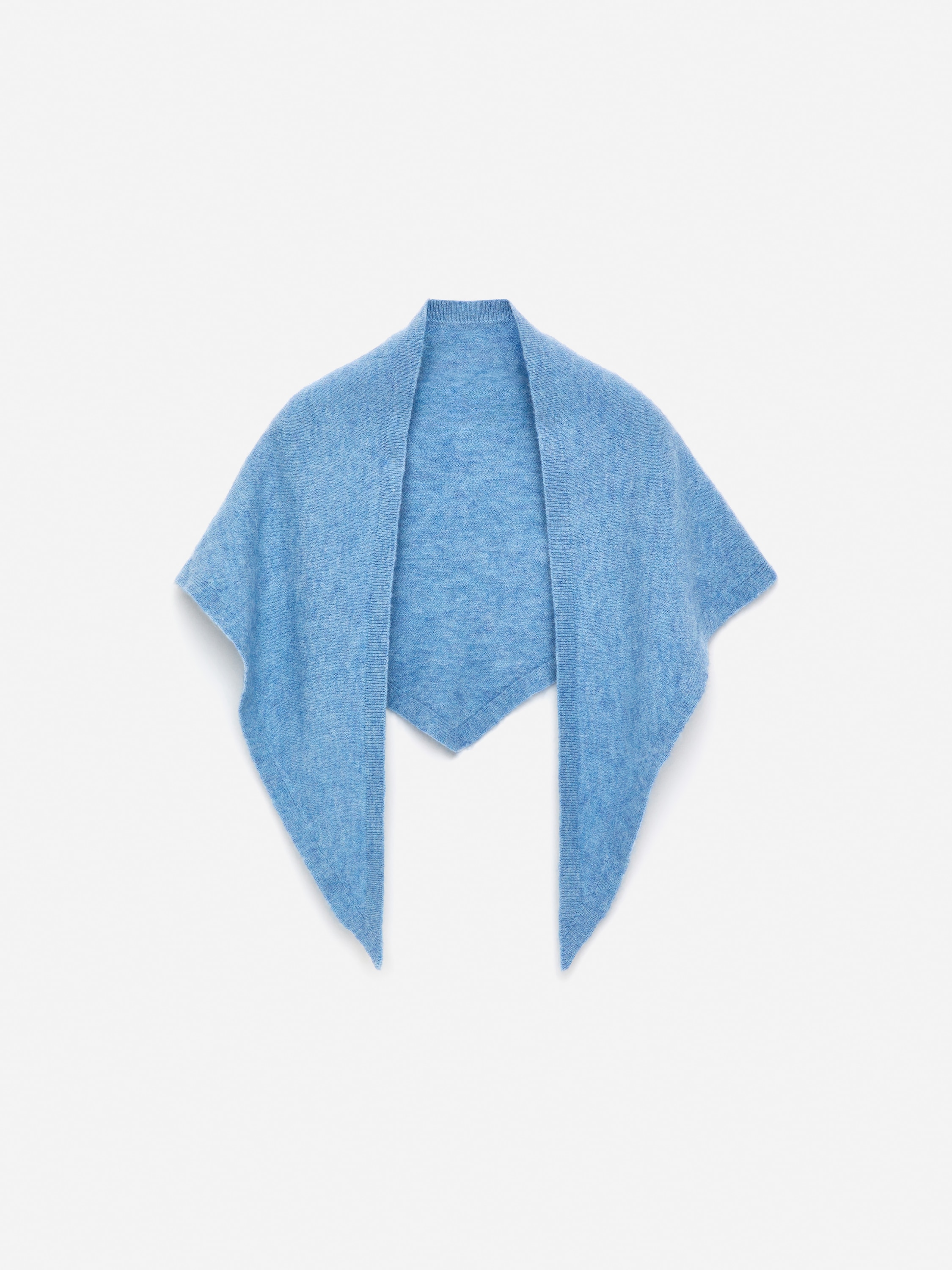 Bufanda en mezcla de lana y alpaca - Azul/Rojo oscuro