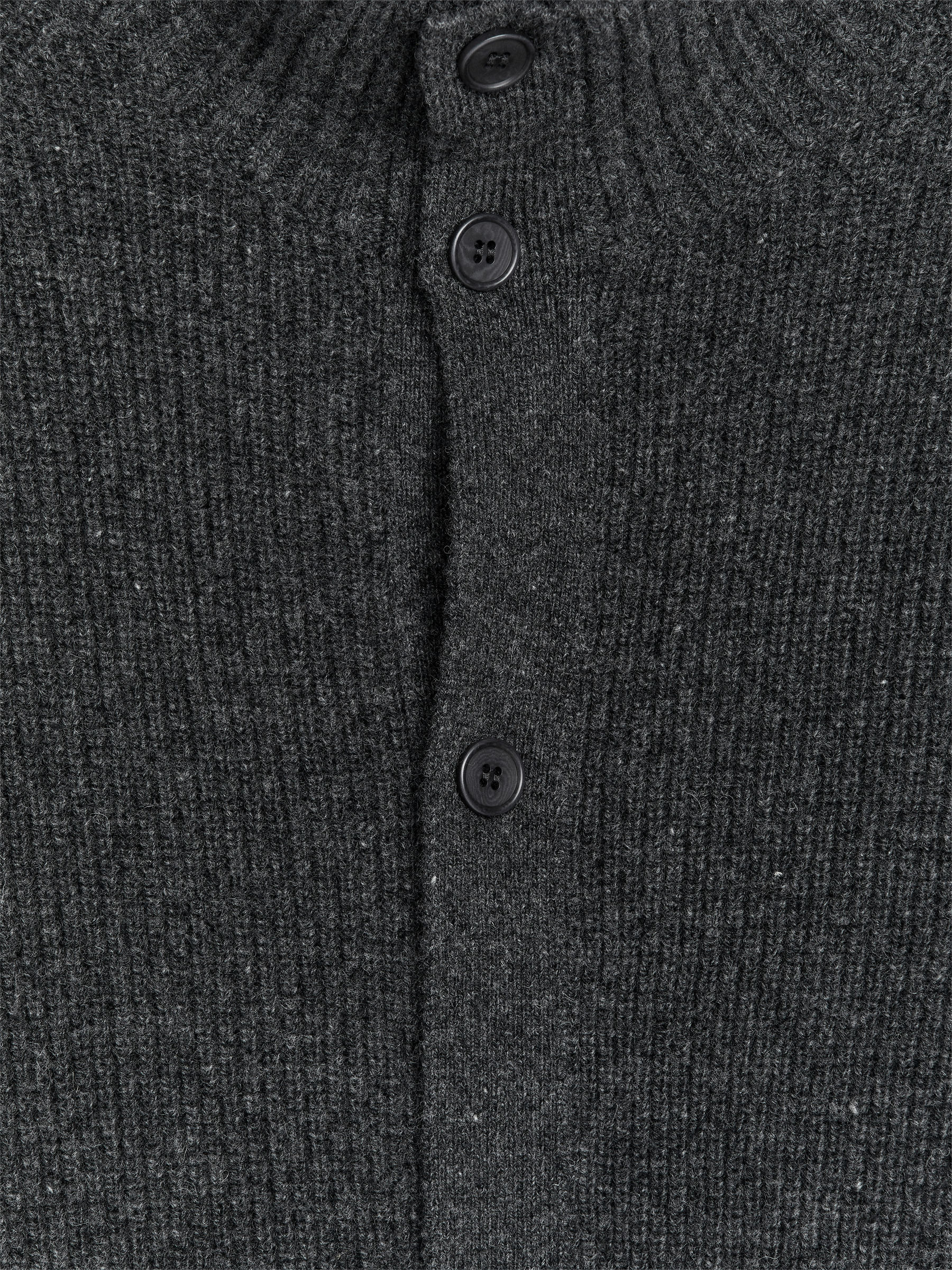 Wool Cardigan - Dark Grey - Regular fit - Men - StillMedia/DescriptiveDetail - 1