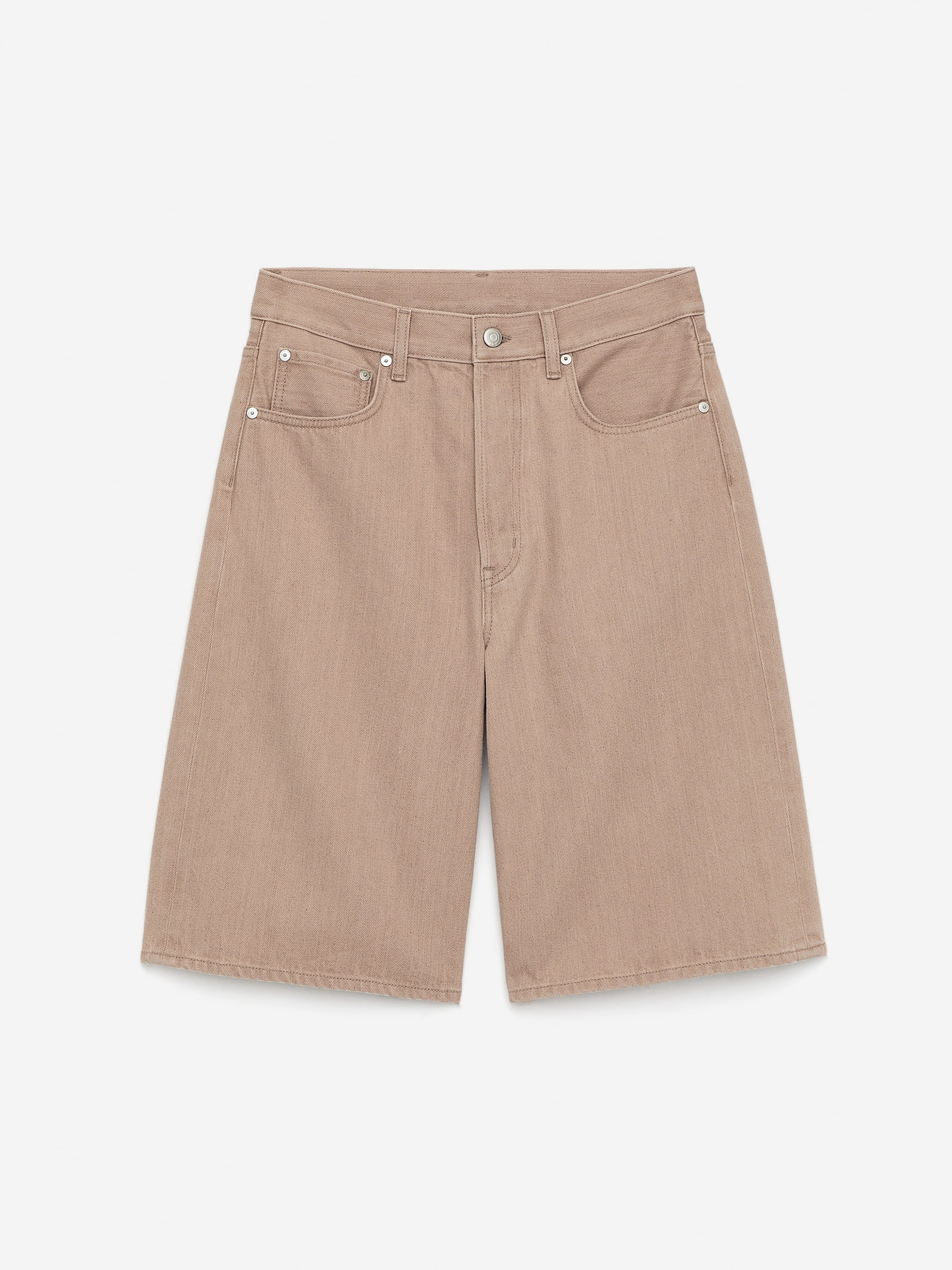 Long Denim Shorts - Beige - Loose fit - Women - StillMedia/DescriptiveStillLife - 2
