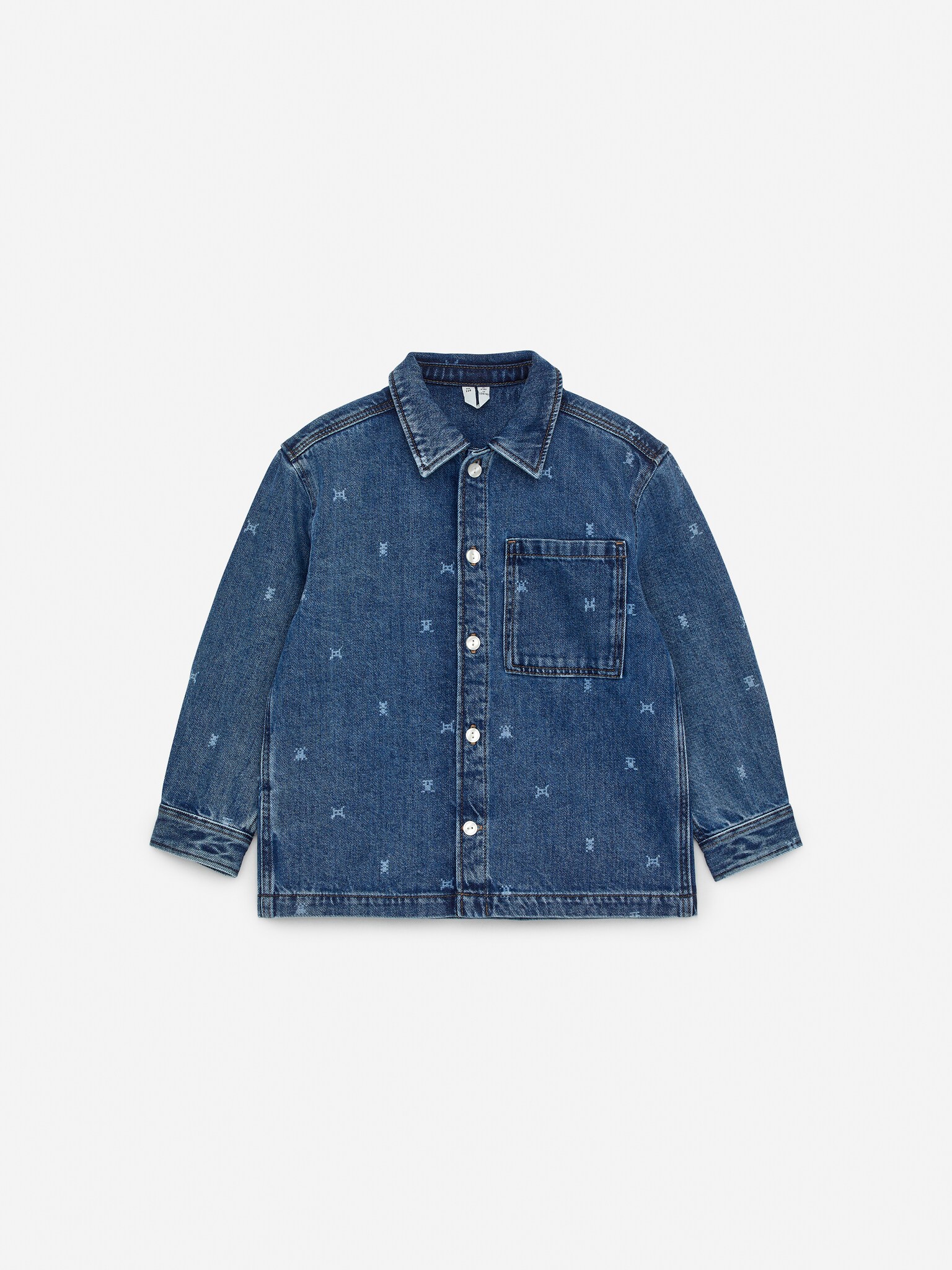 Jeanshemd mit Print - Blau