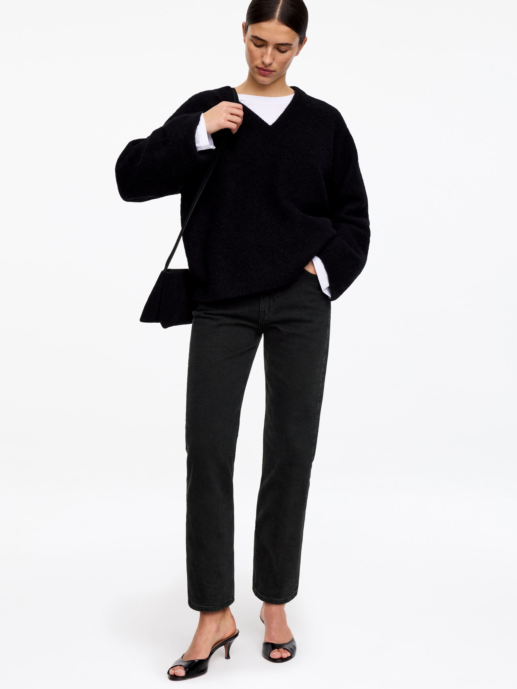 Jean slim raccourci JADE - Noir délavé - Slim fit - Femme - StillMedia/Lookbook - 10