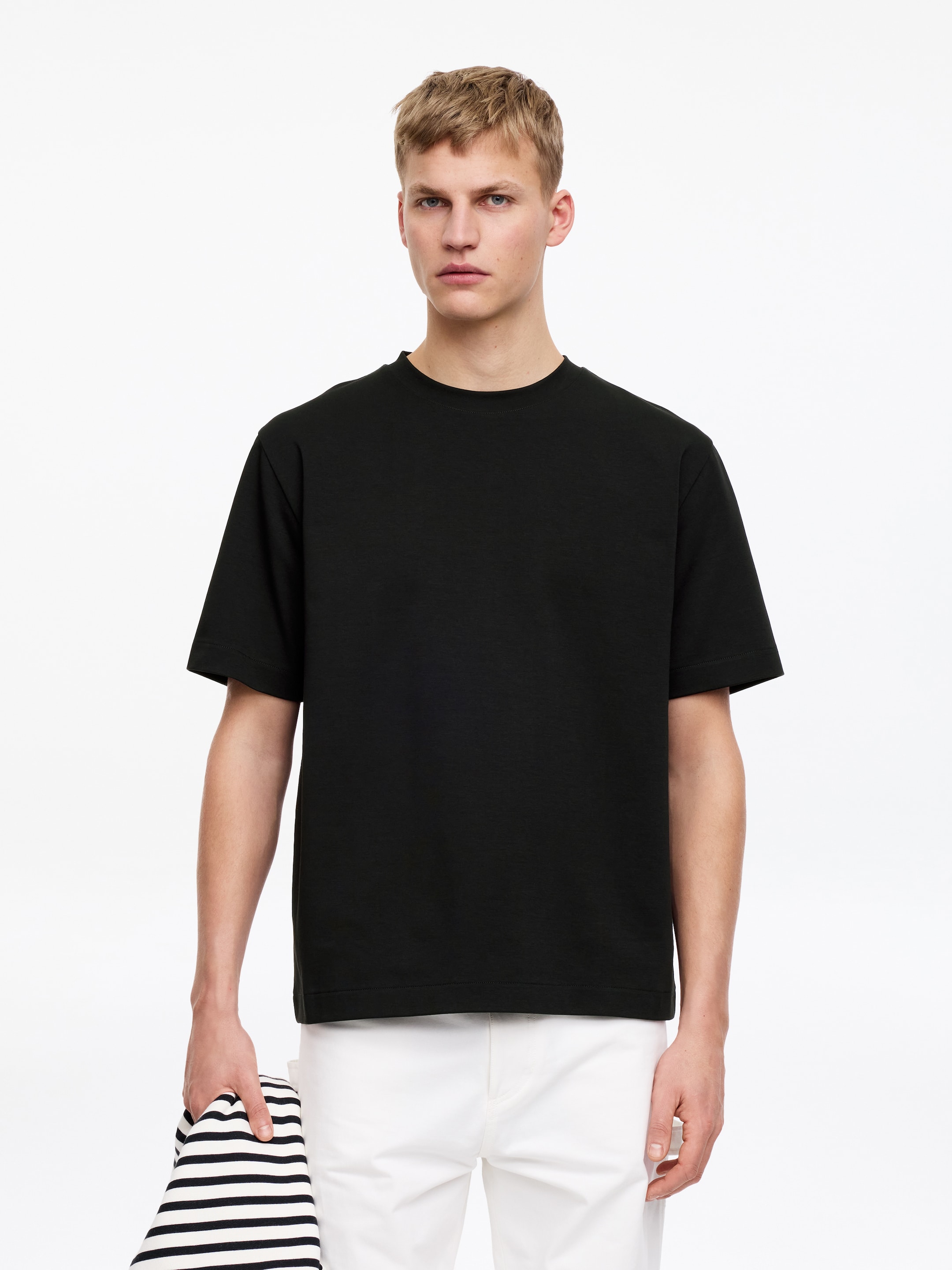T-shirt i interlocktrikå-#272628-9578