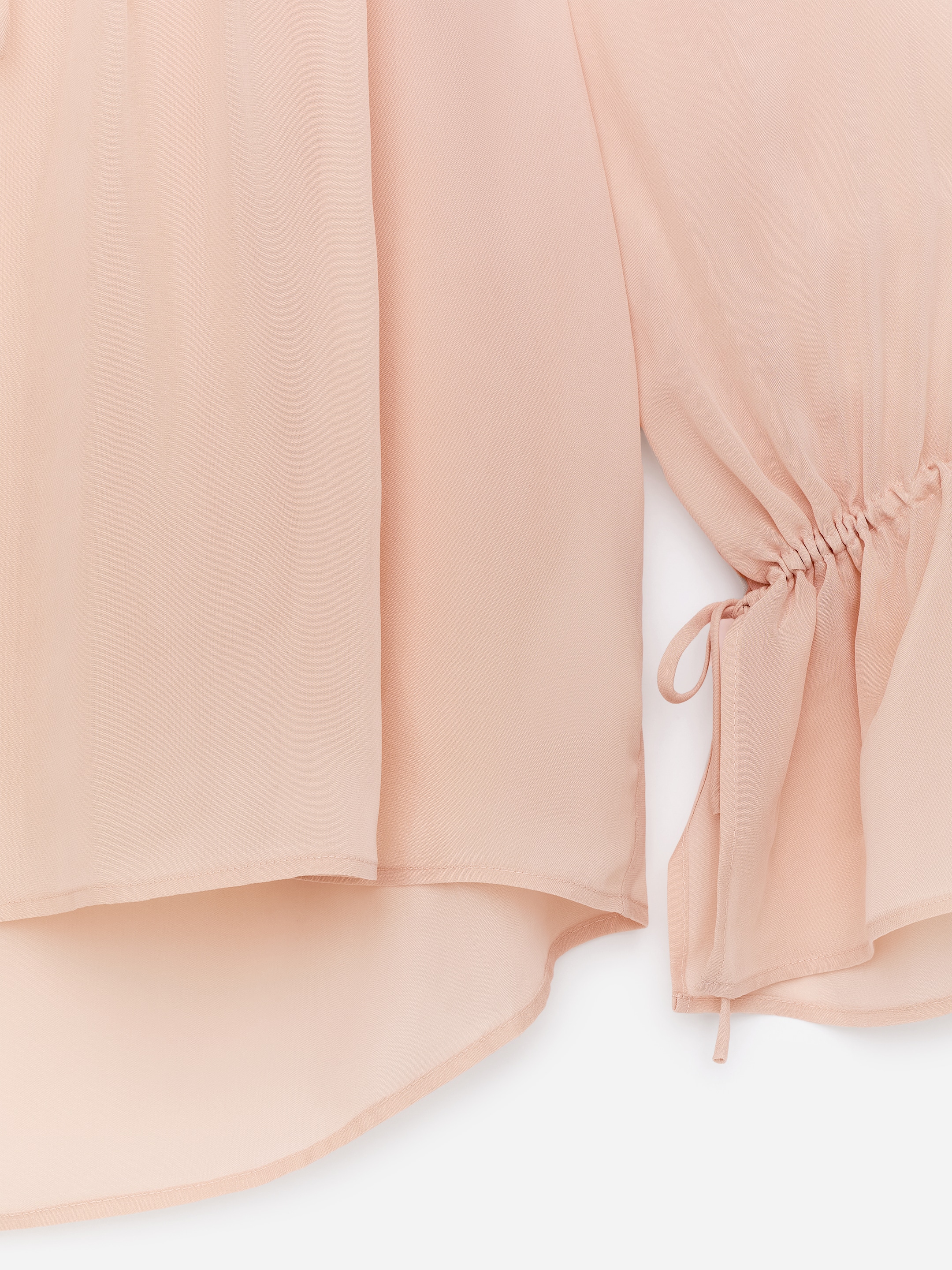 Blus med volangkrage - Beige - Loose fit - Women - StillMedia/DescriptiveDetail - 1