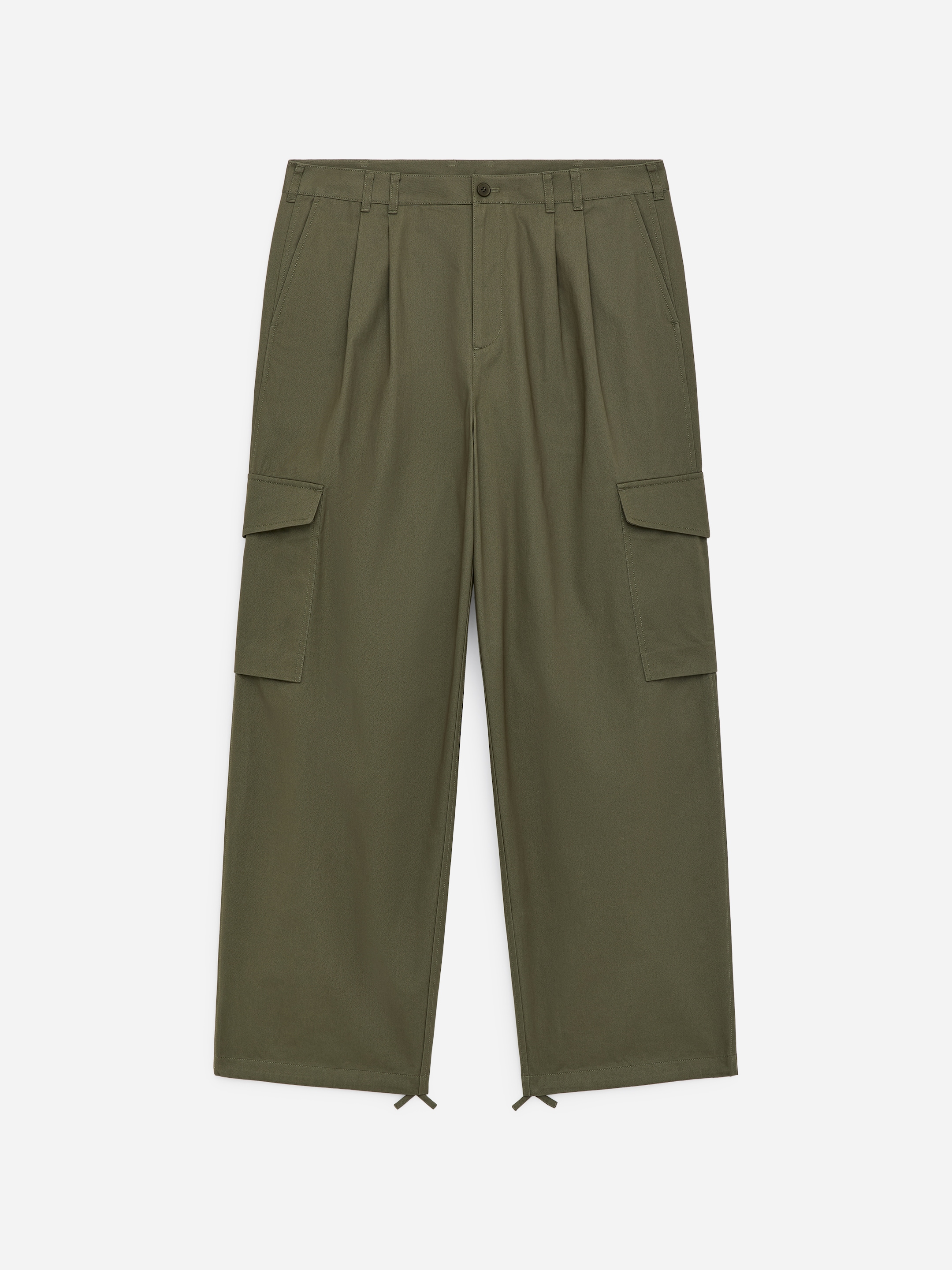 Luźne spodnie typu cargo - Zielony khaki - Luźny fason - Men - StillMedia/DescriptiveStillLife - 1