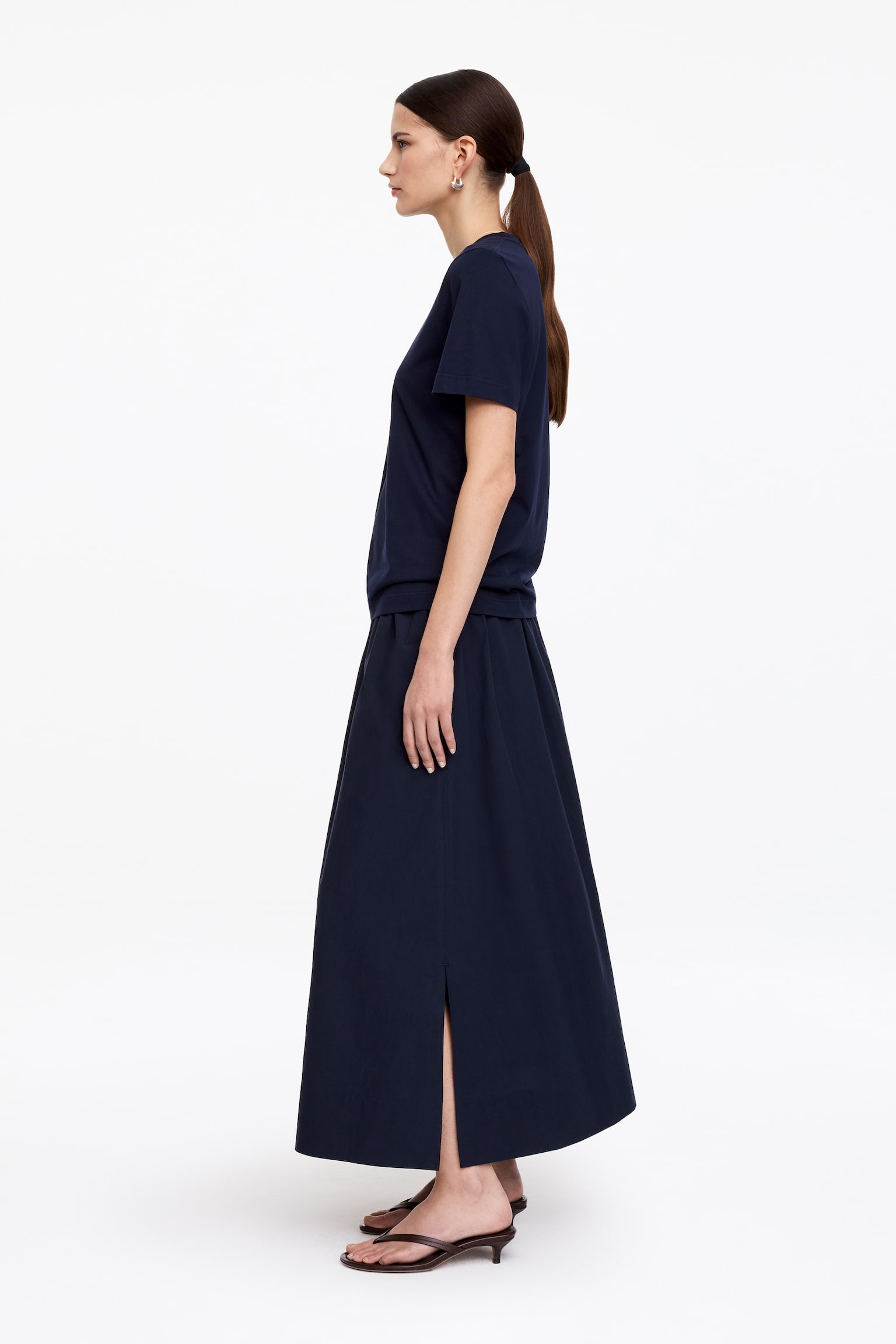 Midirok van katoen-Donkerblauw - 5