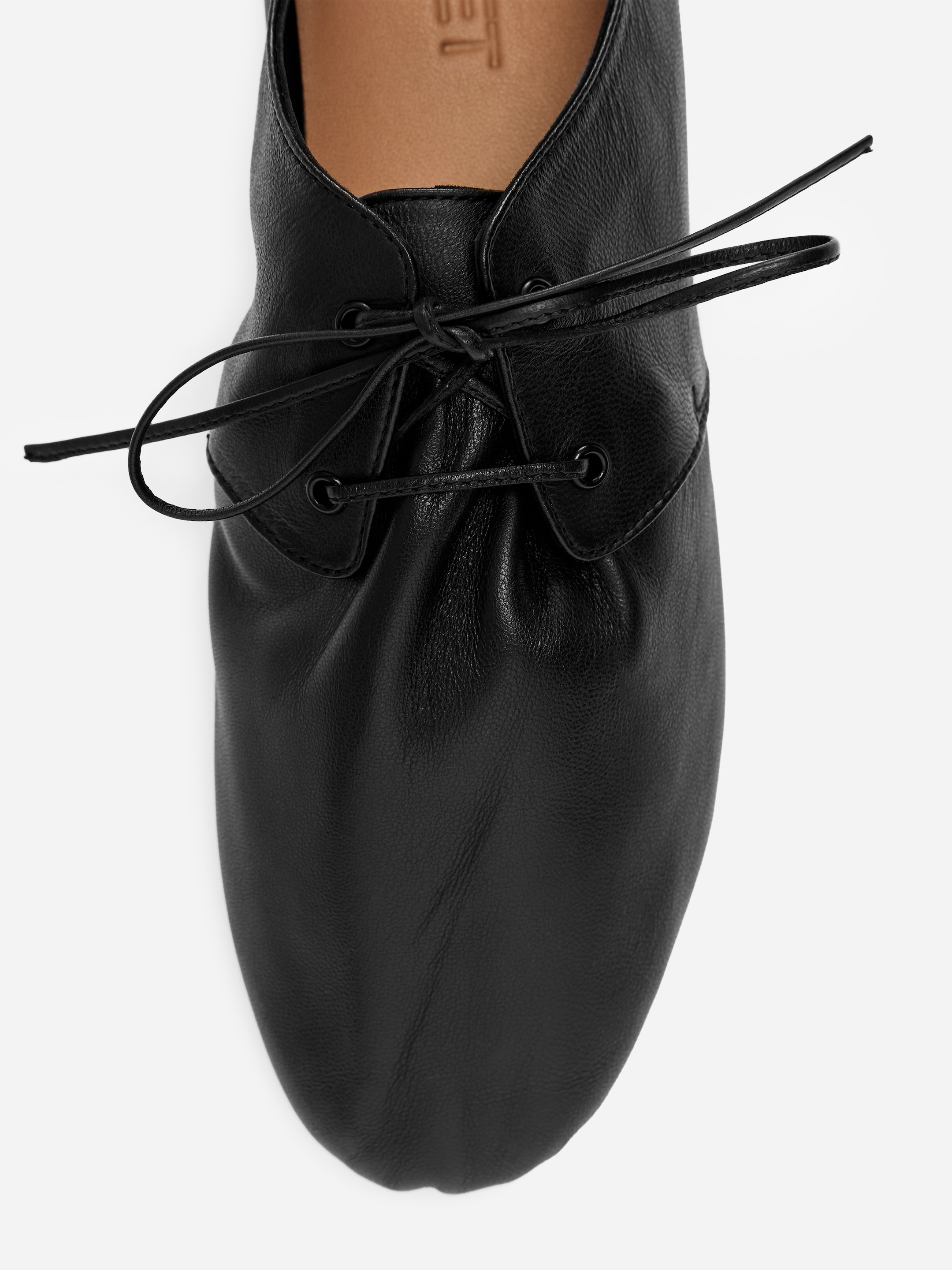 Soft Leather Lace-Up Shoes - Black - Women - StillMedia/DescriptiveStillLife - 6
