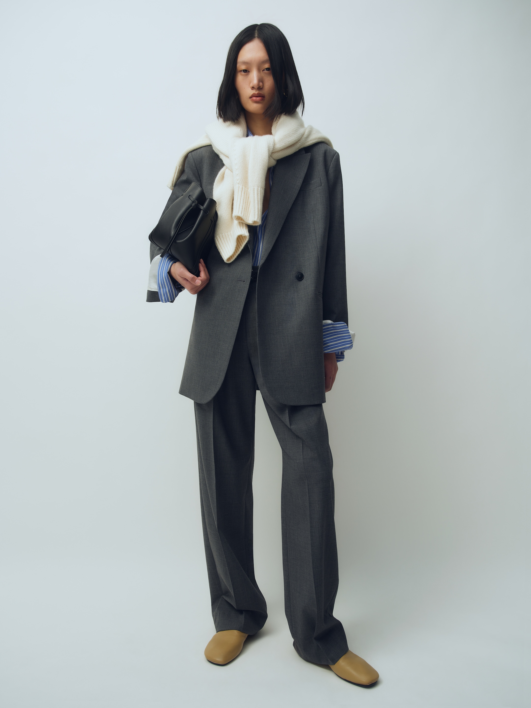 Wool-Blend Blazer - Dark grey - Regular fit - women - StillMedia/Environmental - 1