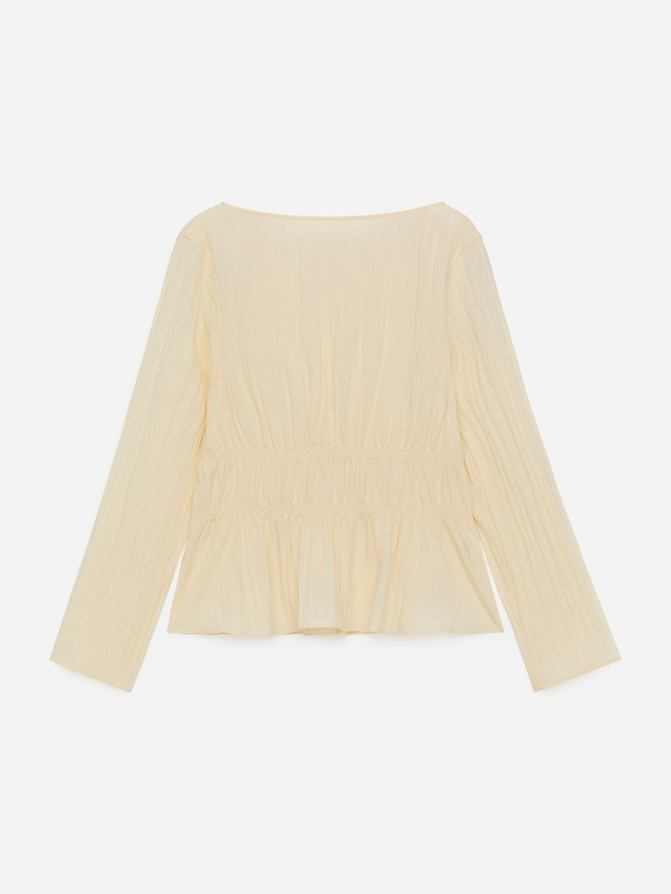 Smock Top - Világos bézs/Fekete