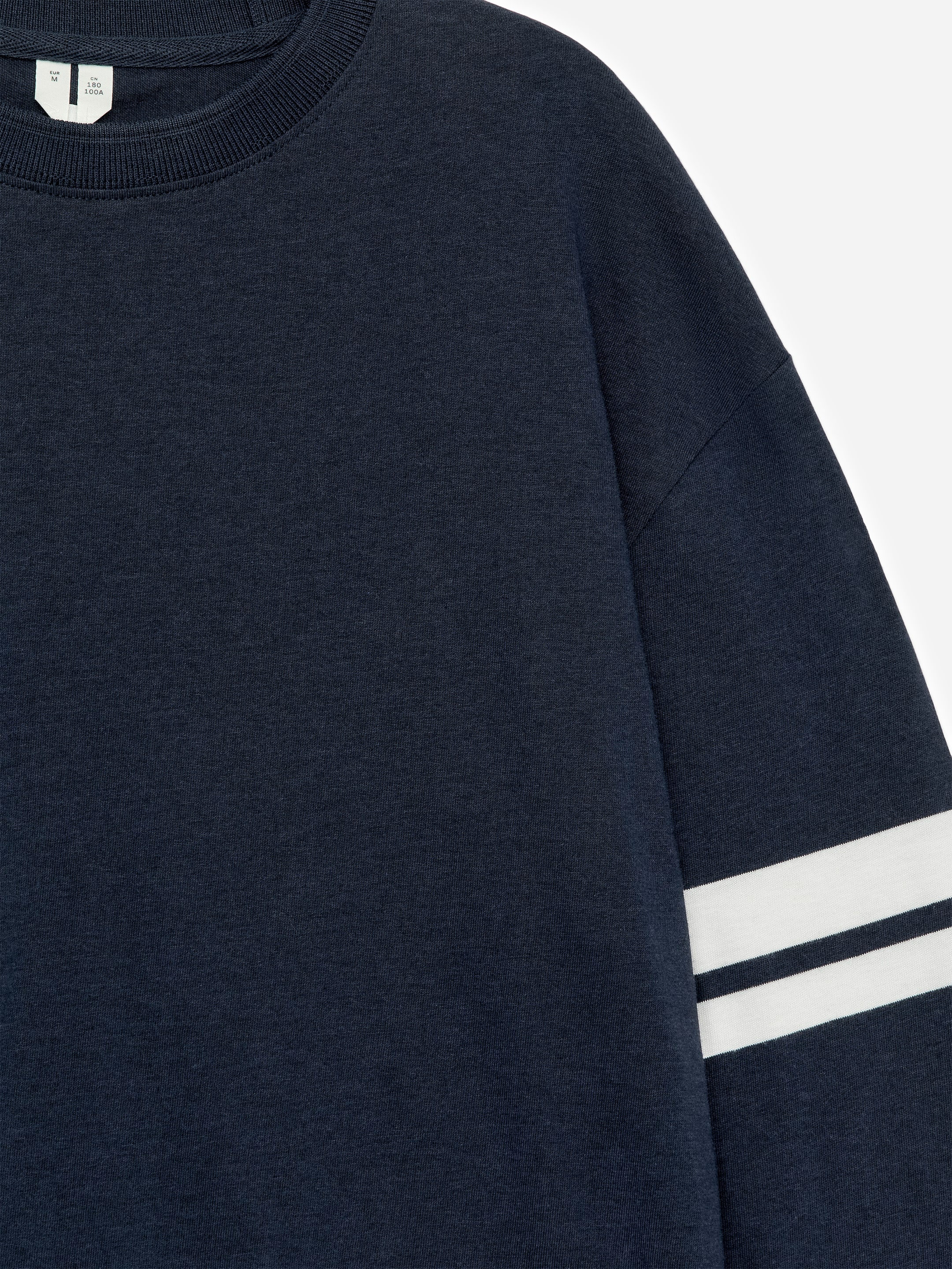 Long-Sleeve T-Shirt - Dark Blue/White - Loose fit - Men - StillMedia/DescriptiveDetail - 2