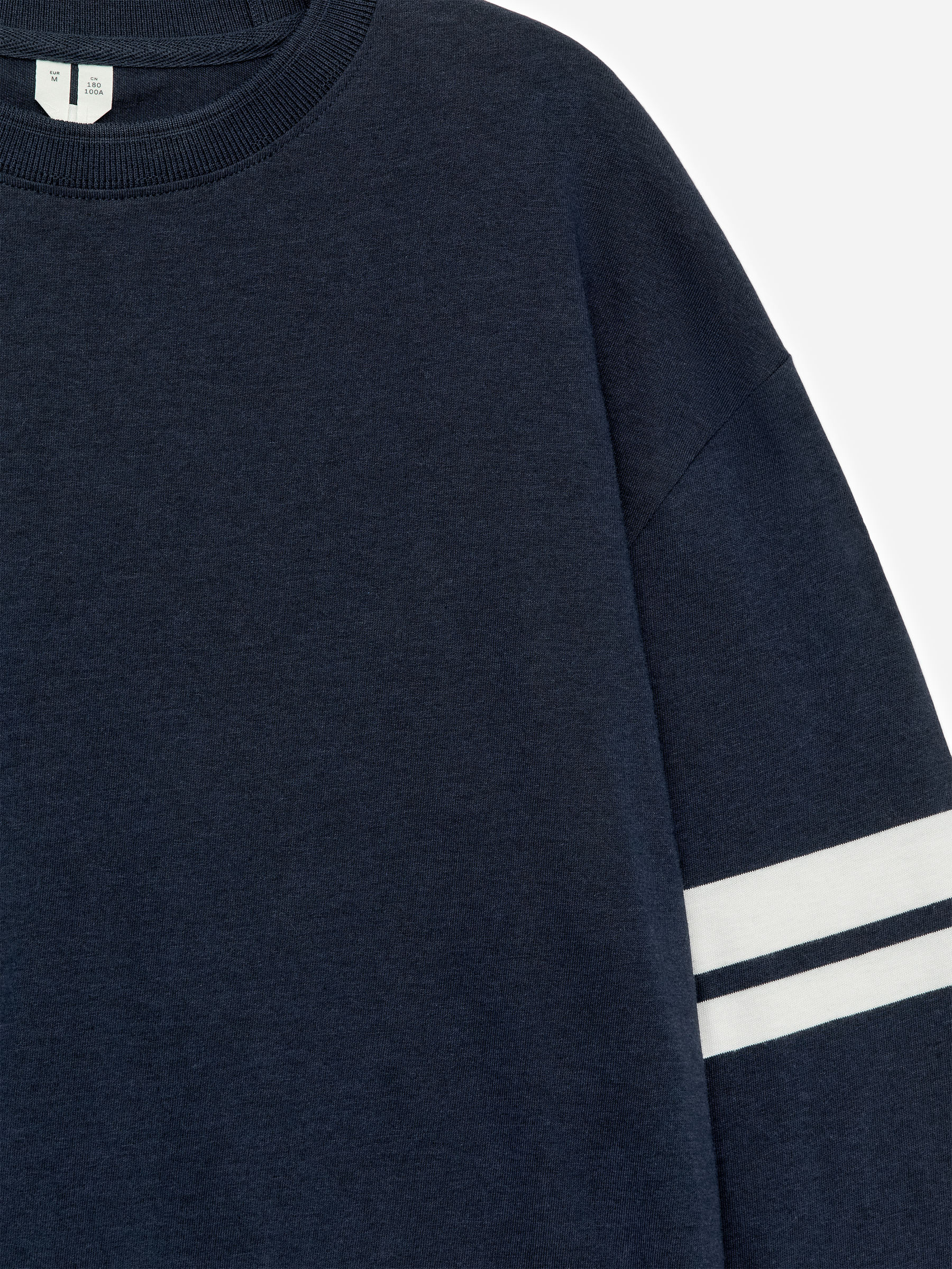 Long-Sleeve T-Shirt - Dark Blue/White - Loose fit - Men - StillMedia/DescriptiveDetail - 2