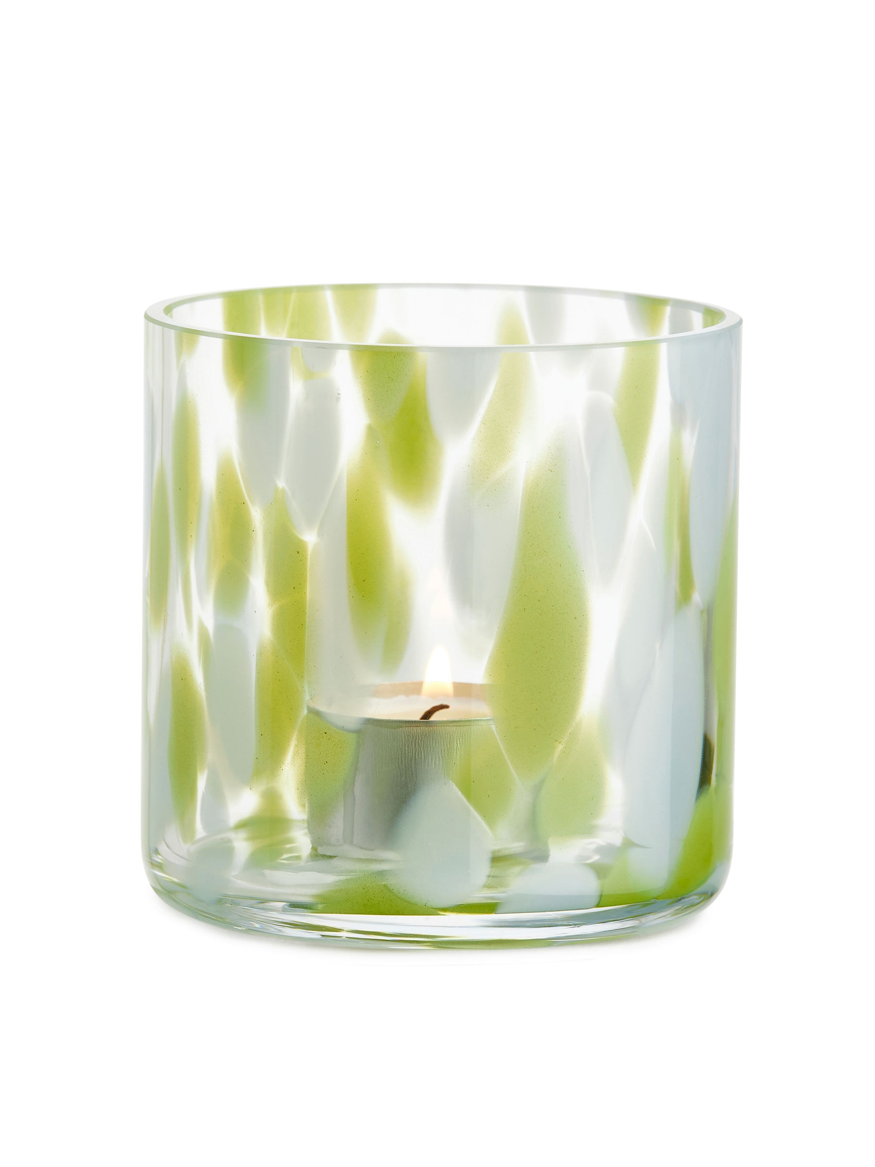 Glass Tea Light Holder 9 cm - Clear/Green/Blue - Homeware - StillMedia/DescriptiveStillLife - 1
