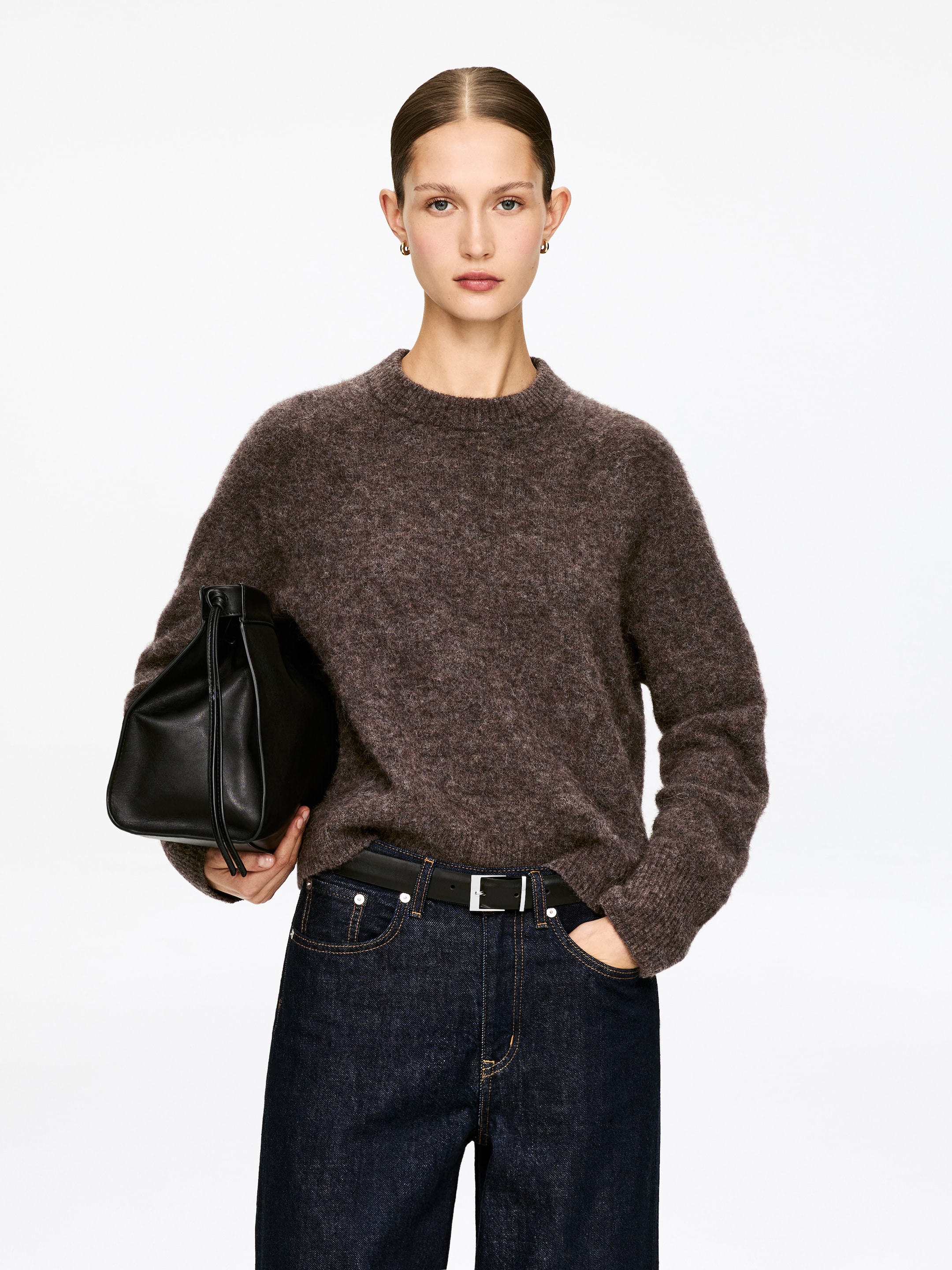 Grotere afbeelding bekijken: Trui van een alpacawolmix - Bruin - DAMES | H&M NL 1