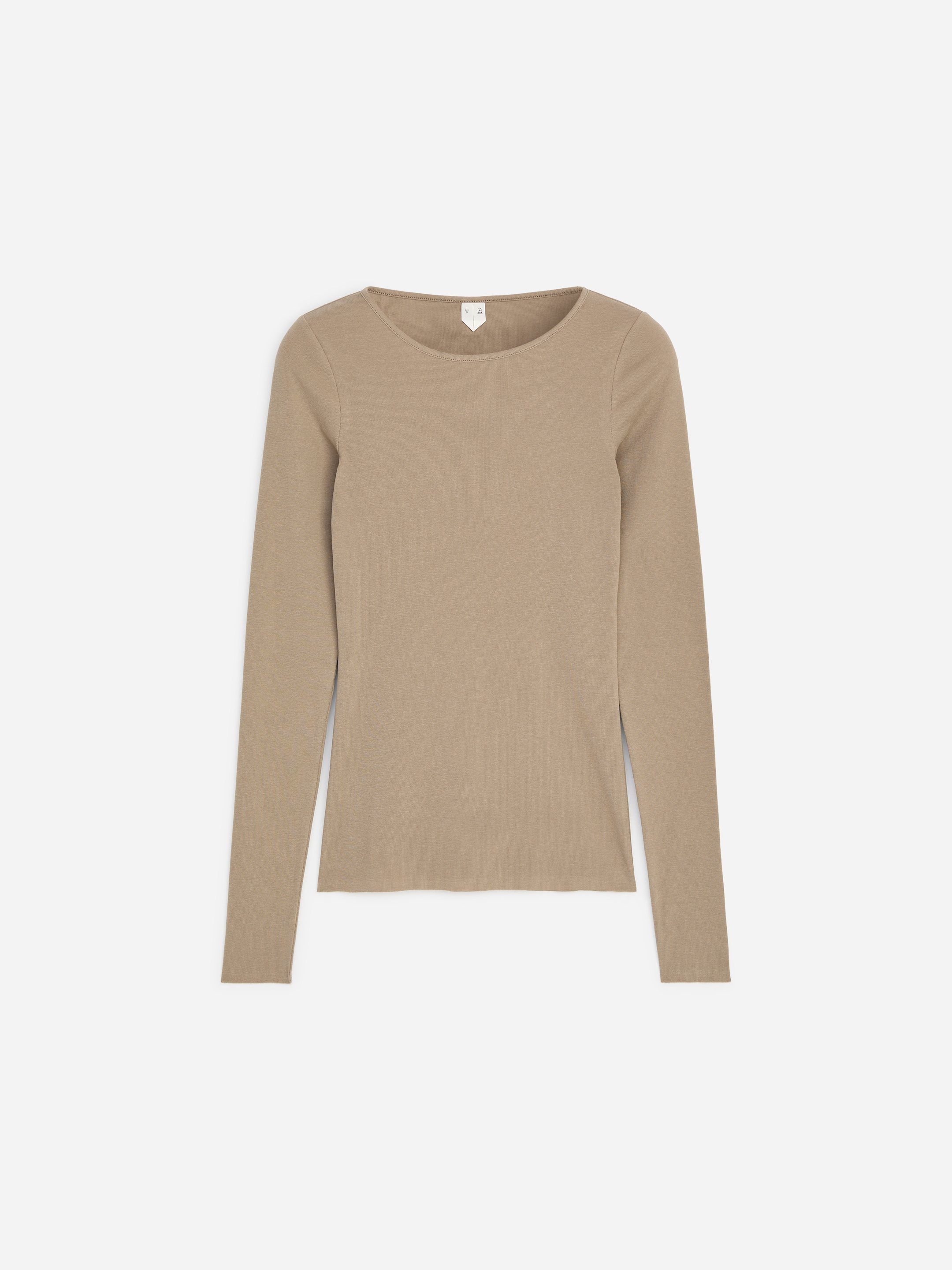 Top de manga larga de canalé transparente - Beige - Corte ajustado - women - StillMedia/DescriptiveStillLife - 1
