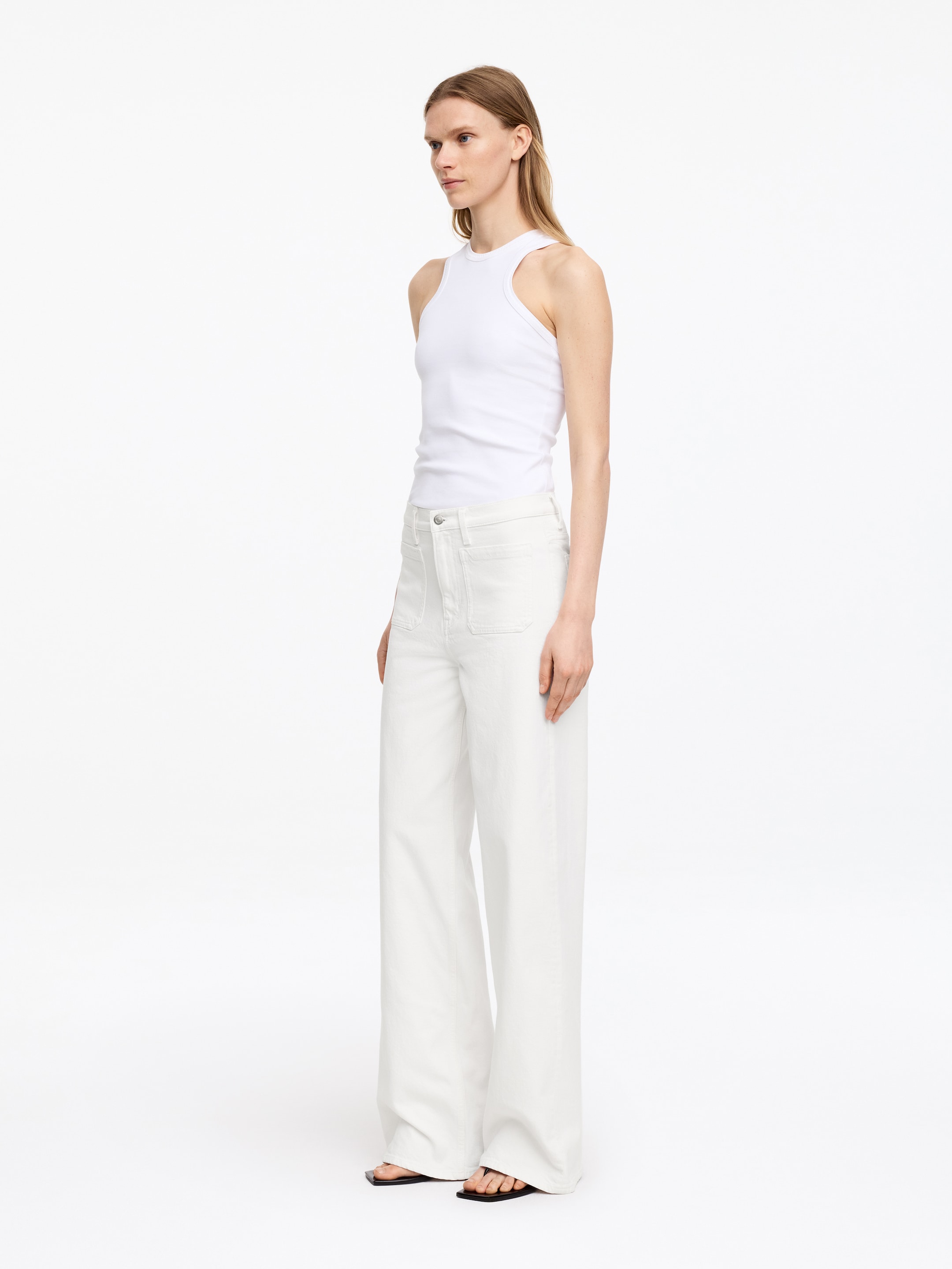 LUPINE Flared Jeans - White - Regular fit - Women - StillMedia/Lookbook - 2