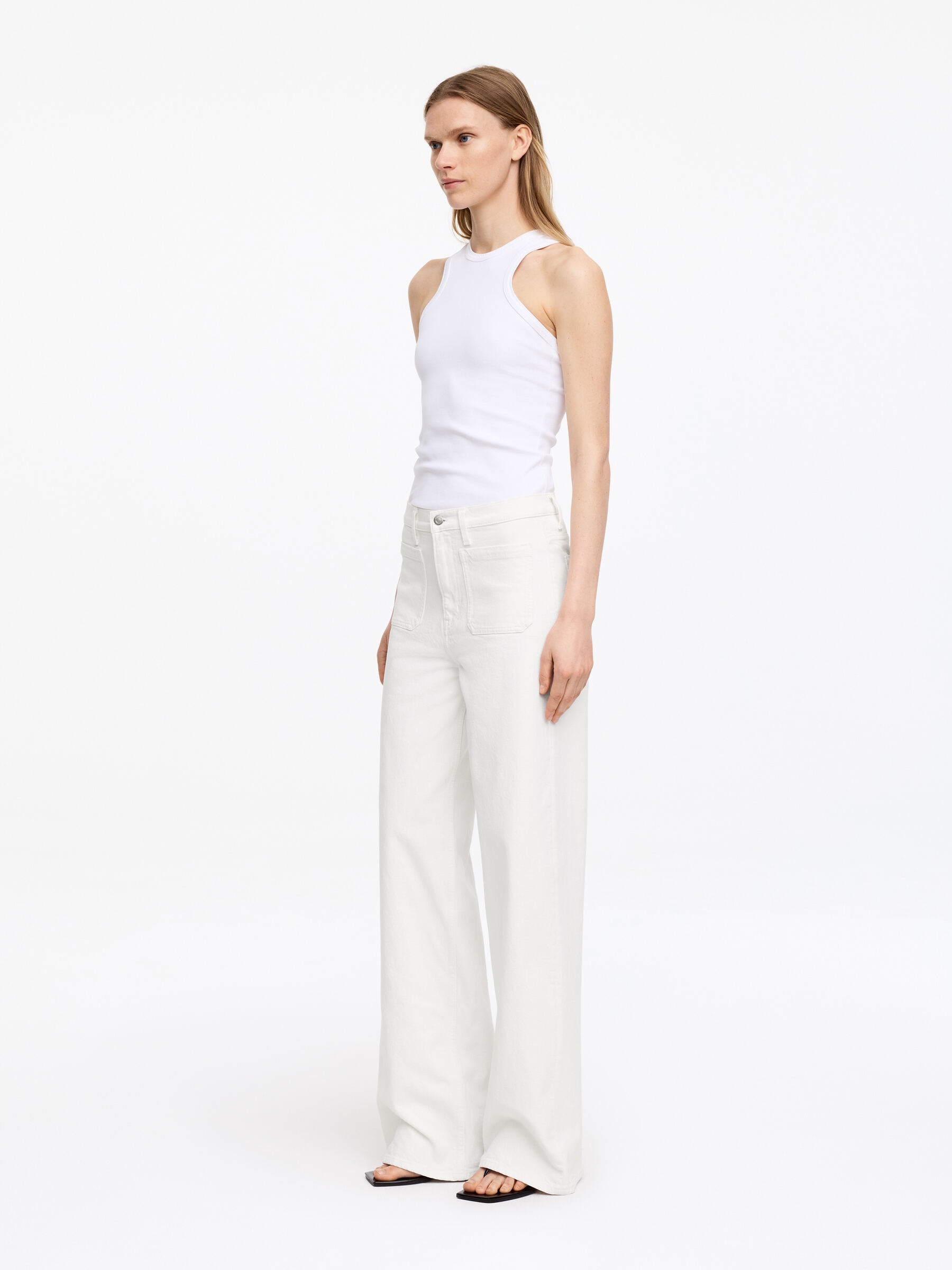 LUPINE Flared Jeans - White - Relaxed fit - Women - StillMedia/Lookbook - 2