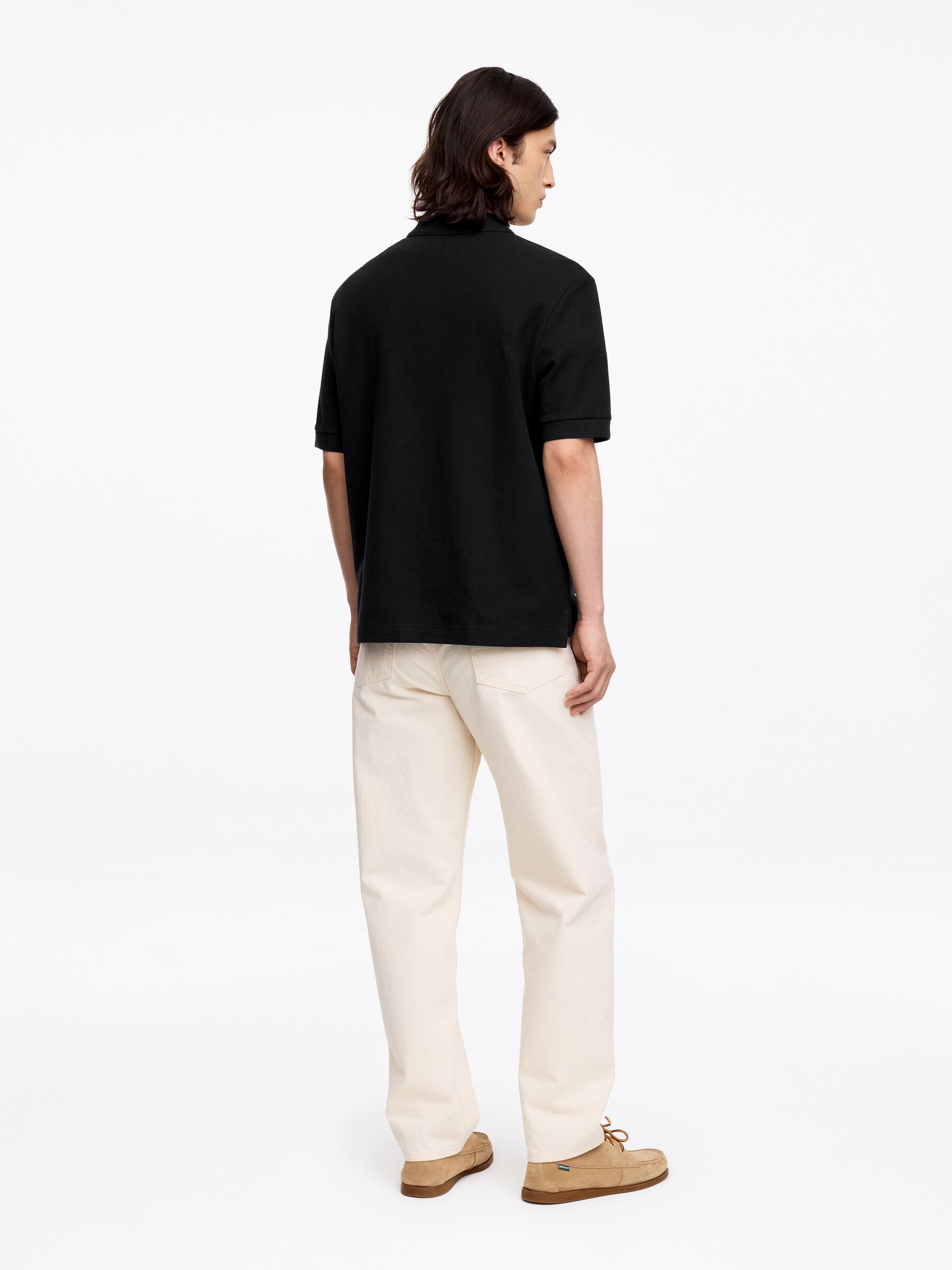 Polo shirt med half zip - Svart - Regular fit - Men - StillMedia/Lookbook - 5