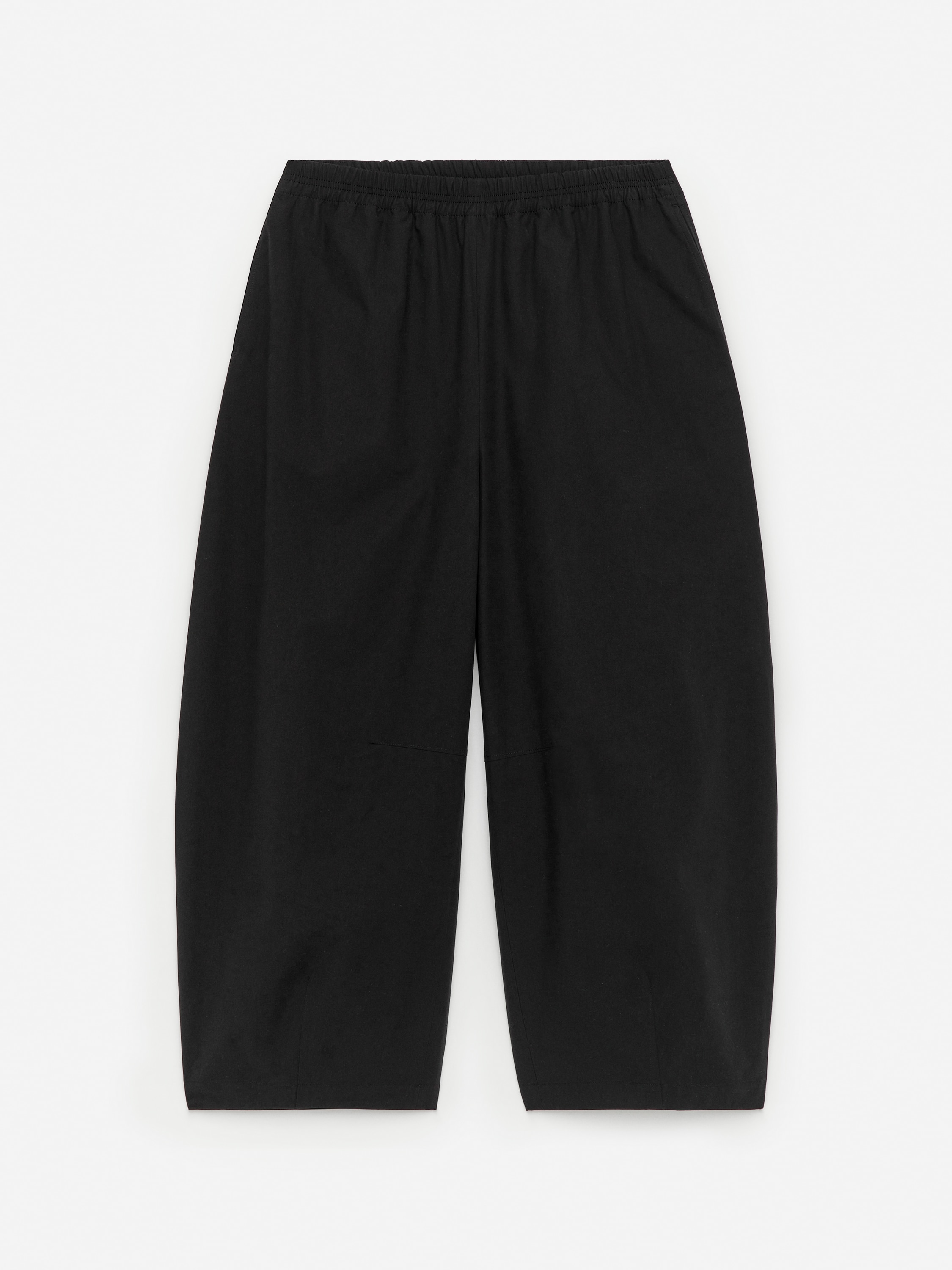 Barrel-Leg Trousers - Black