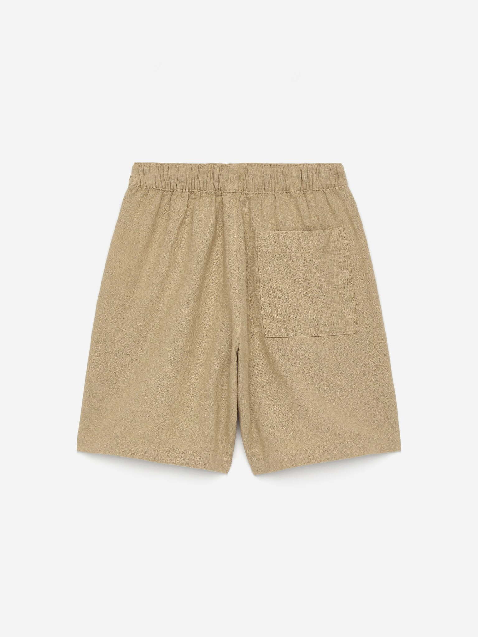 Shorts i linne - Beige/Mörkblå - 3