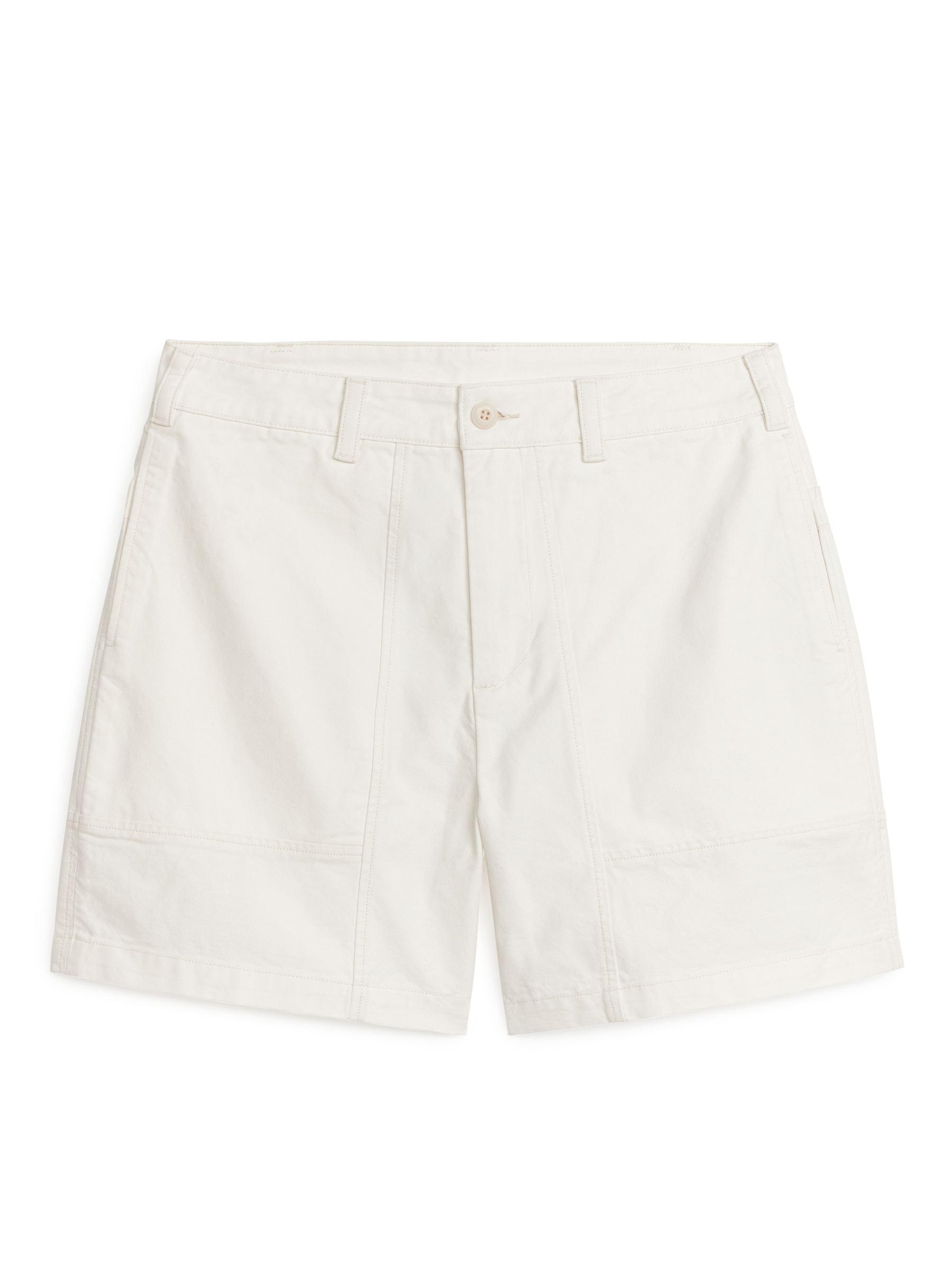 Shorts di cotone in stile utility-#FDFDFC-6547