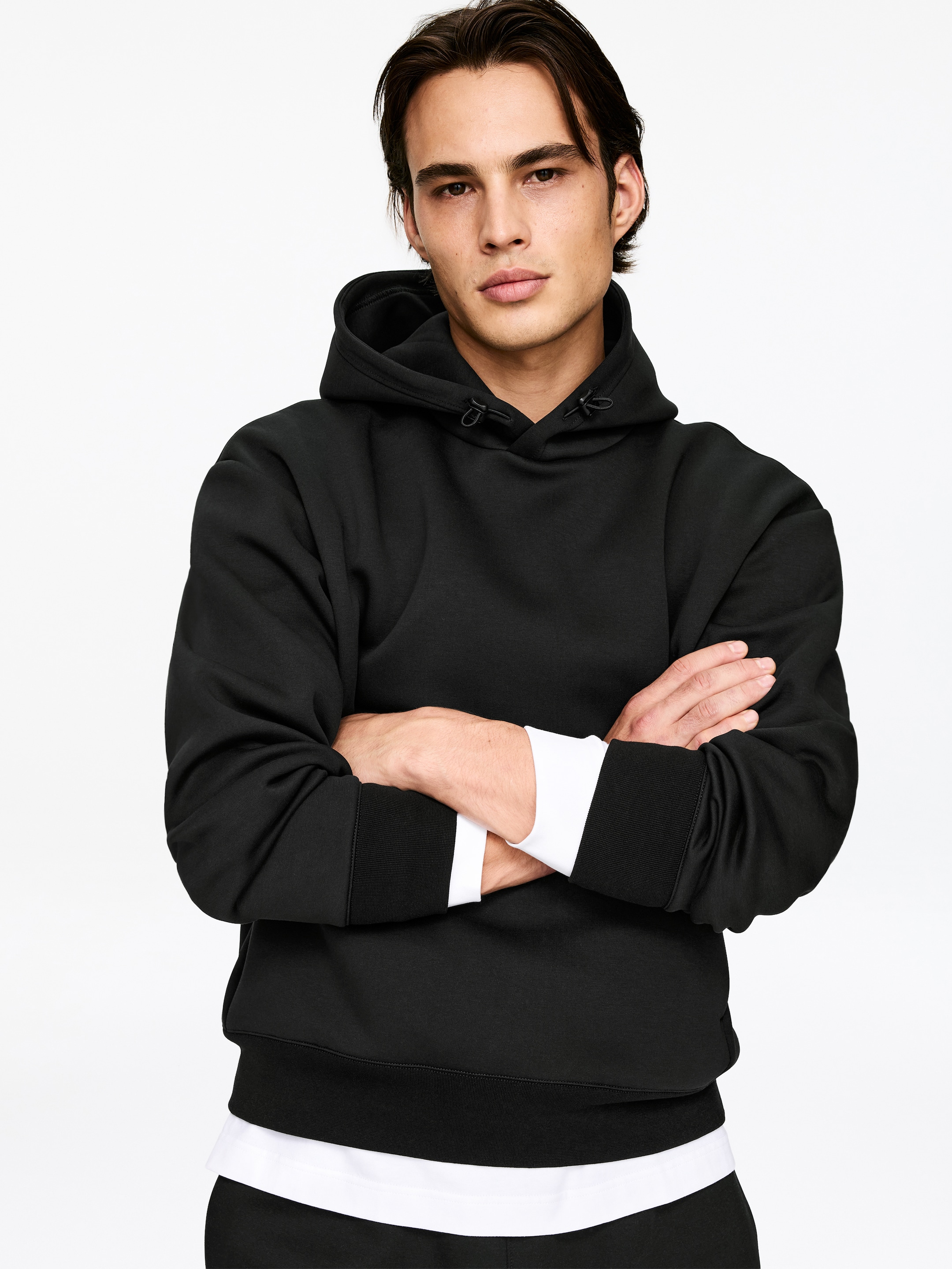 ARKET ACTIVE Hoodie - Black - Loose fit - Men - StillMedia/Lookbook - 4