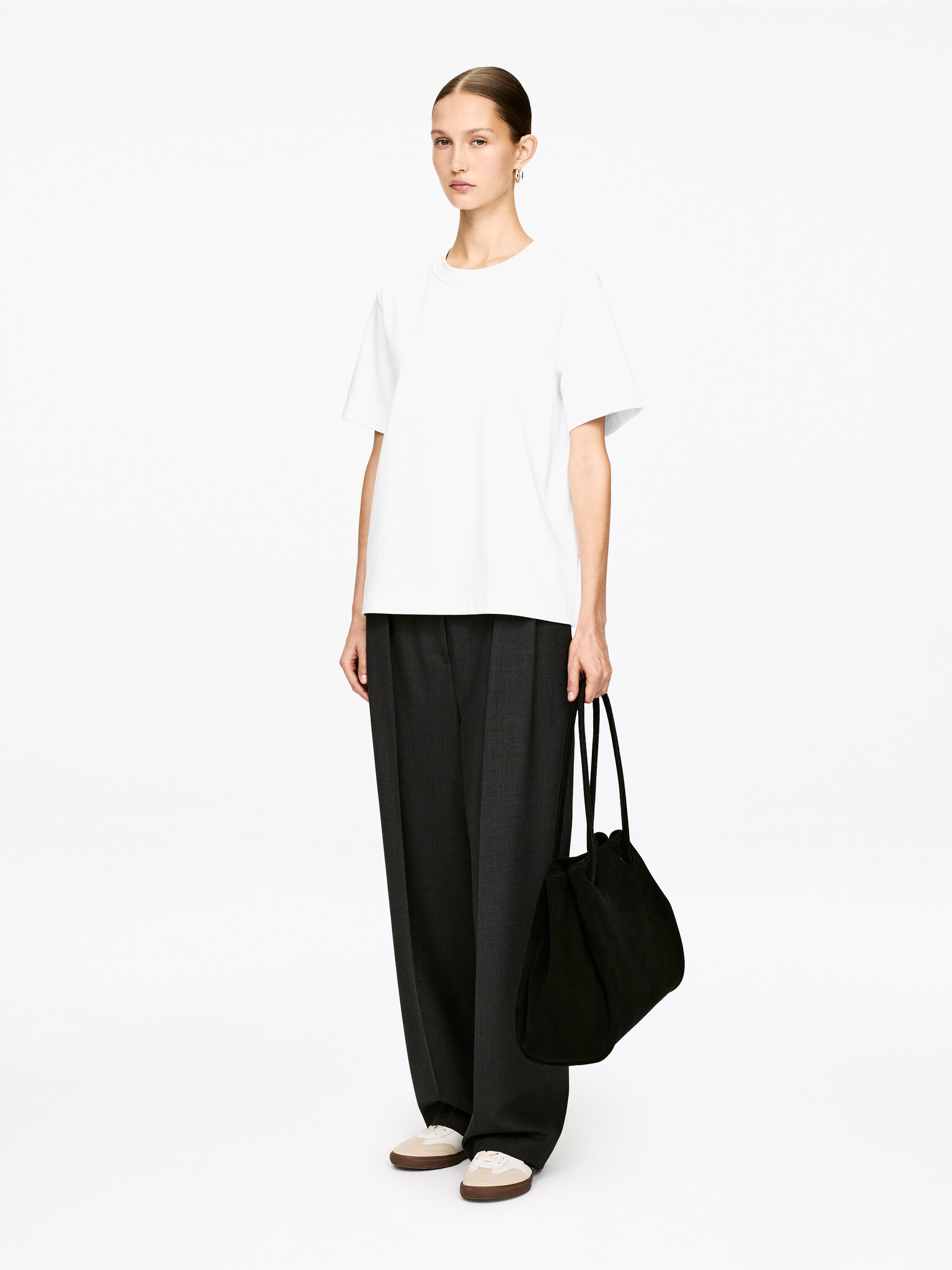 PEARL kraftig T-shirt - Hvid/Sort/Bordeaux/Pink/Taupe/Gråmeleret/Mørkeblå/Mørkebrun - 3