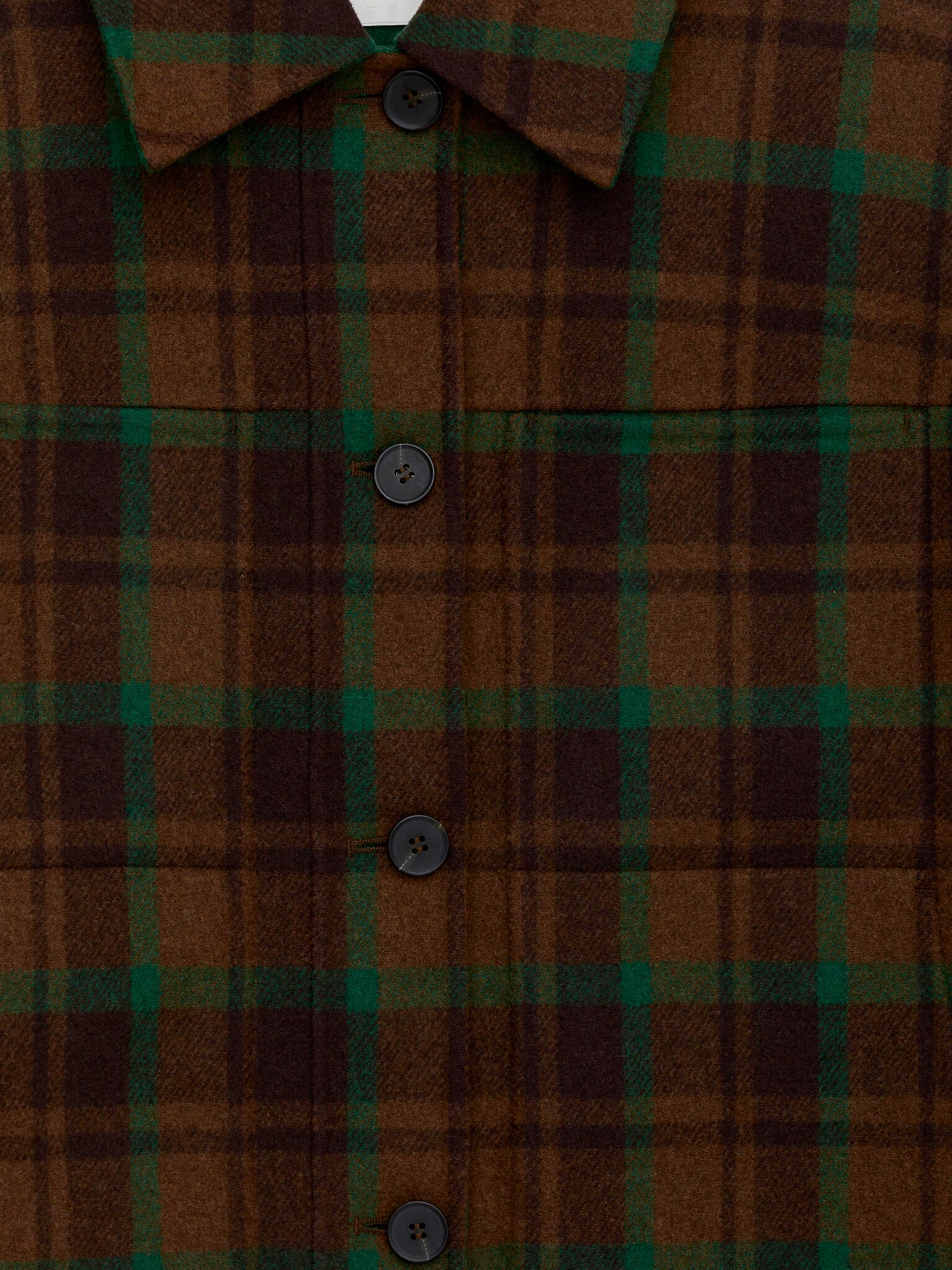 Doublé Wool-Blend Jacket - Brown/Green - 7
