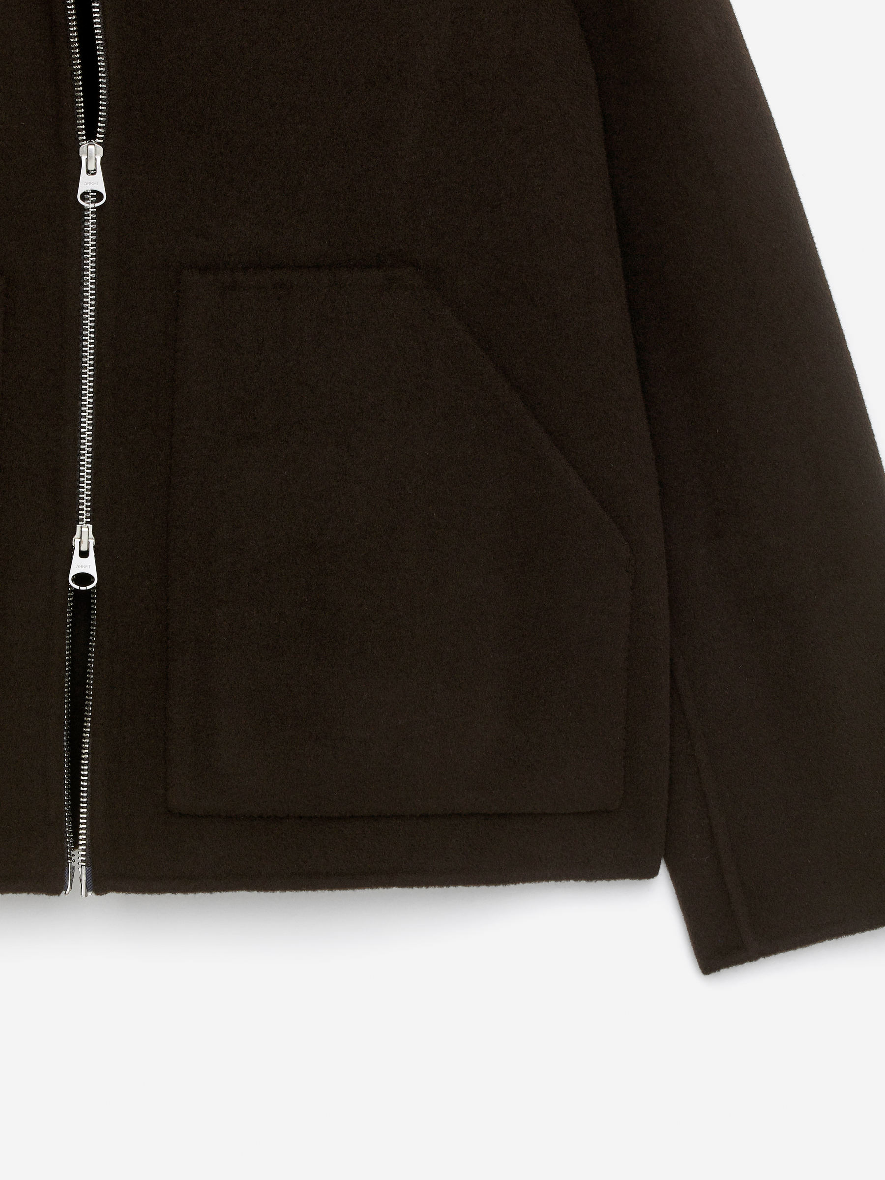 Double-Face Wool Blend Jacket - Brown - Regular fit - Men - StillMedia/DescriptiveDetail - 1