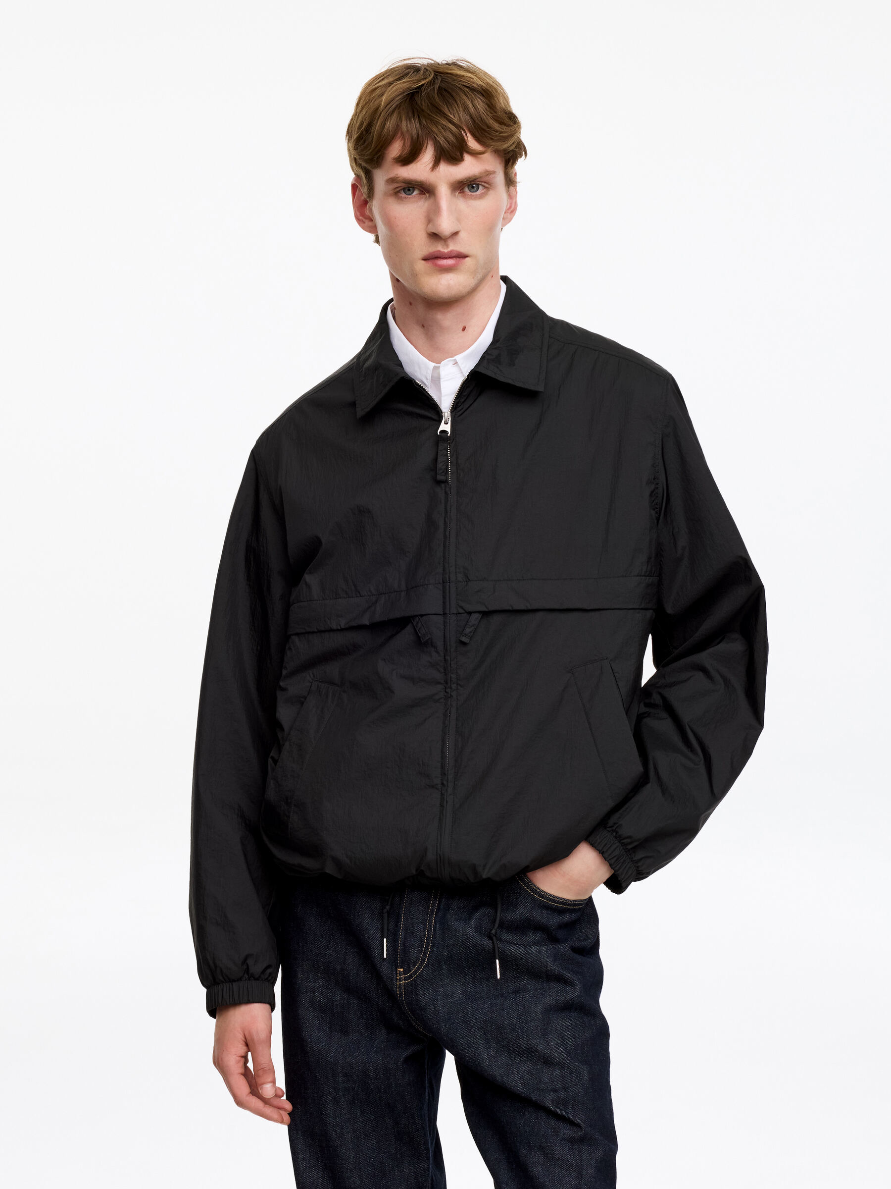 Nylon Windbreaker - Black - Regular fit - Men - StillMedia/Lookbook - 6