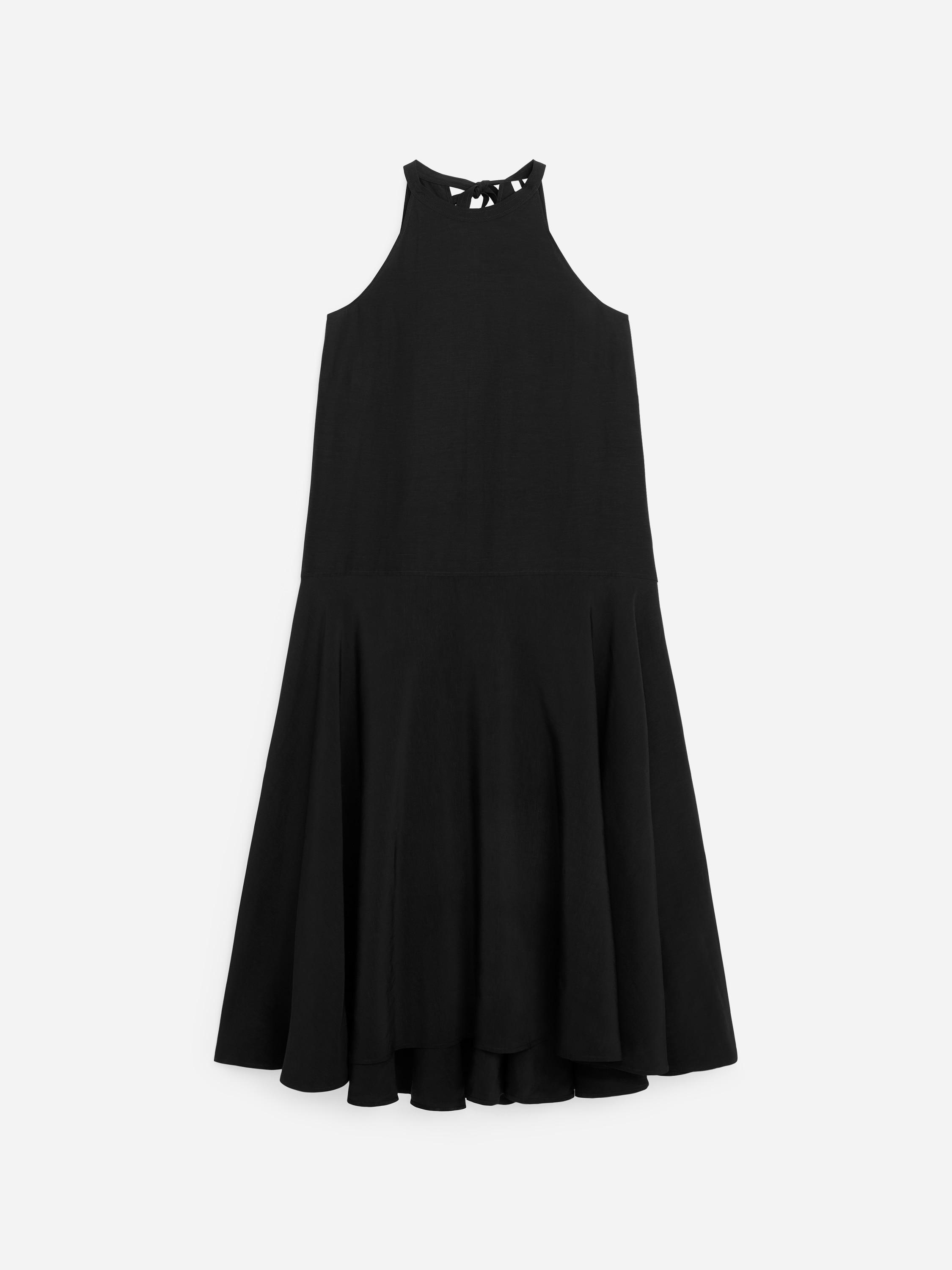 Abito con scollo all'americana - Nero