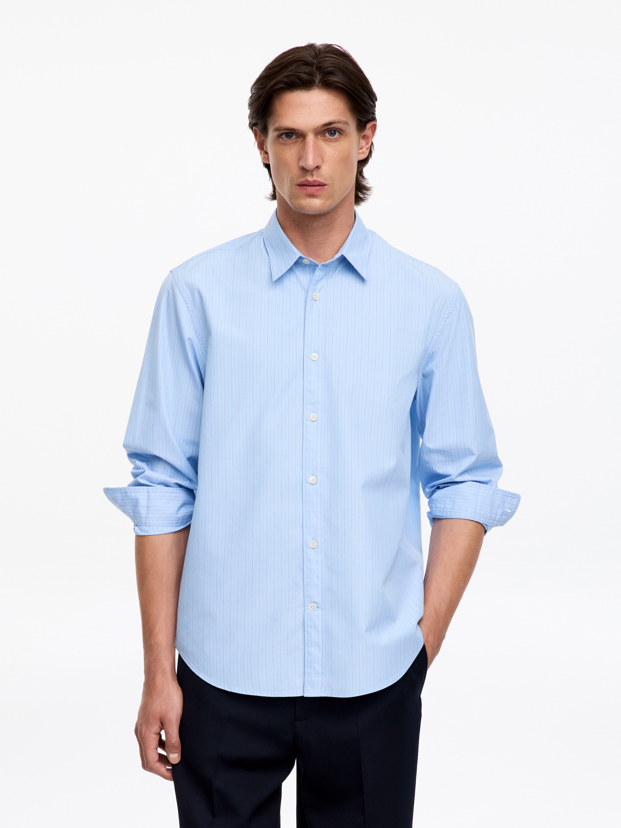Cotton-Tencel Shirt-Blue-20370