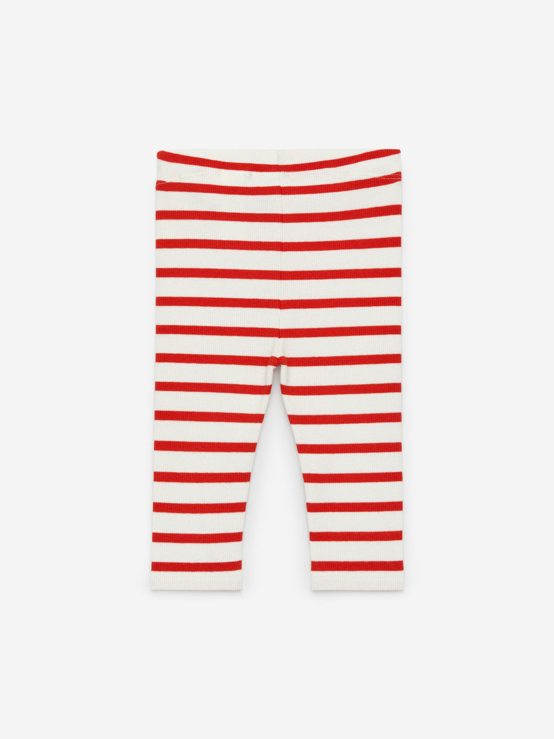 Ribbed Leggings - Red/Off White - Slim fit - Children - StillMedia/DescriptiveStillLife - 1