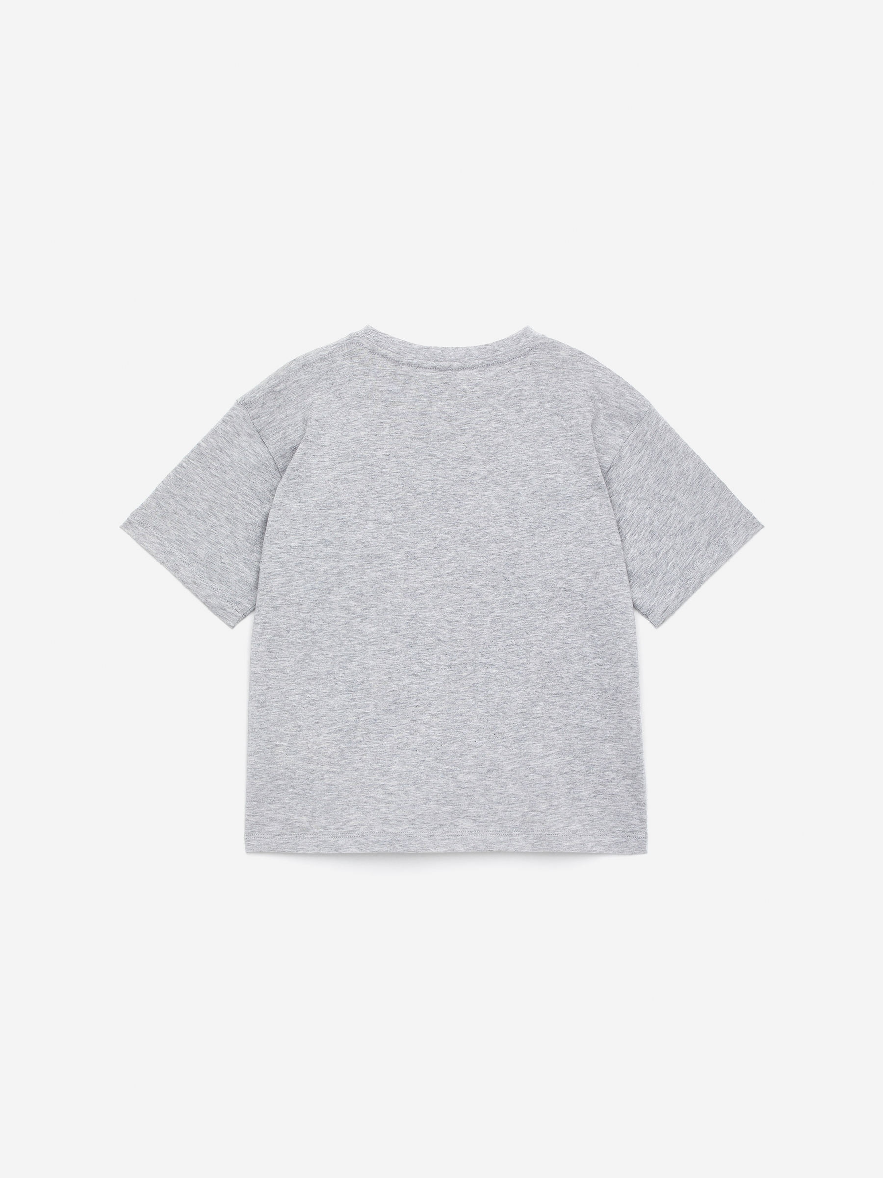 Oversized T-Shirt - Grey Melange/Dog Print - Oversized - Children - StillMedia/DescriptiveStillLife - 2