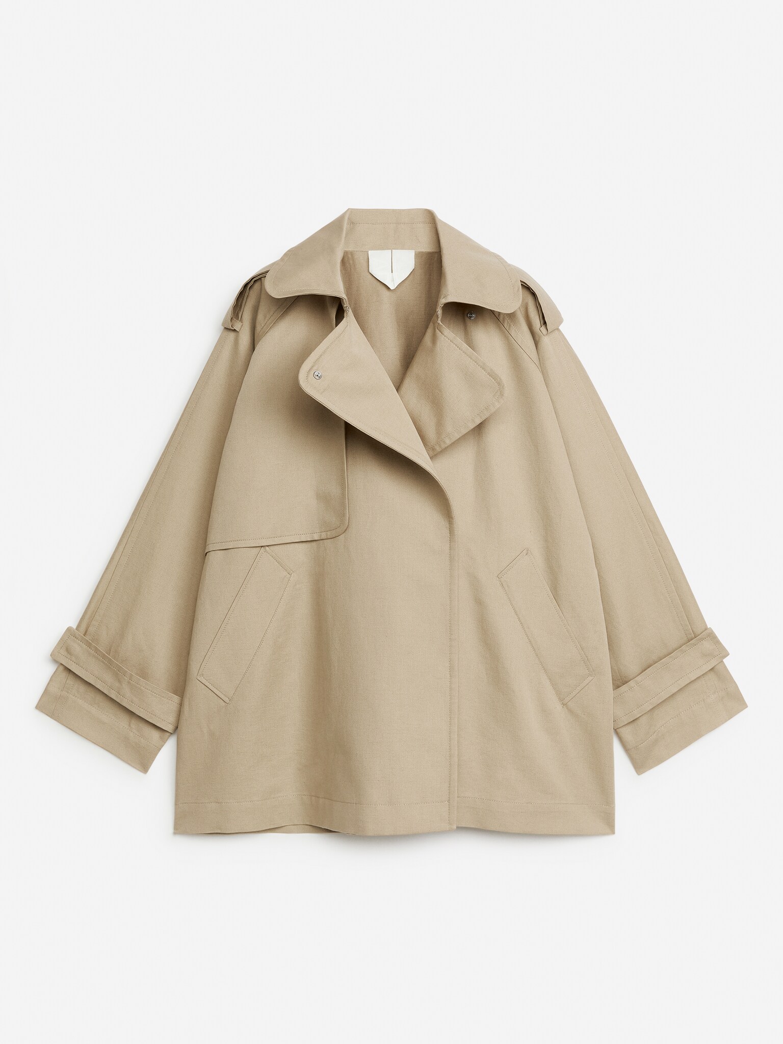 Short Trench Coat - Beige - 3