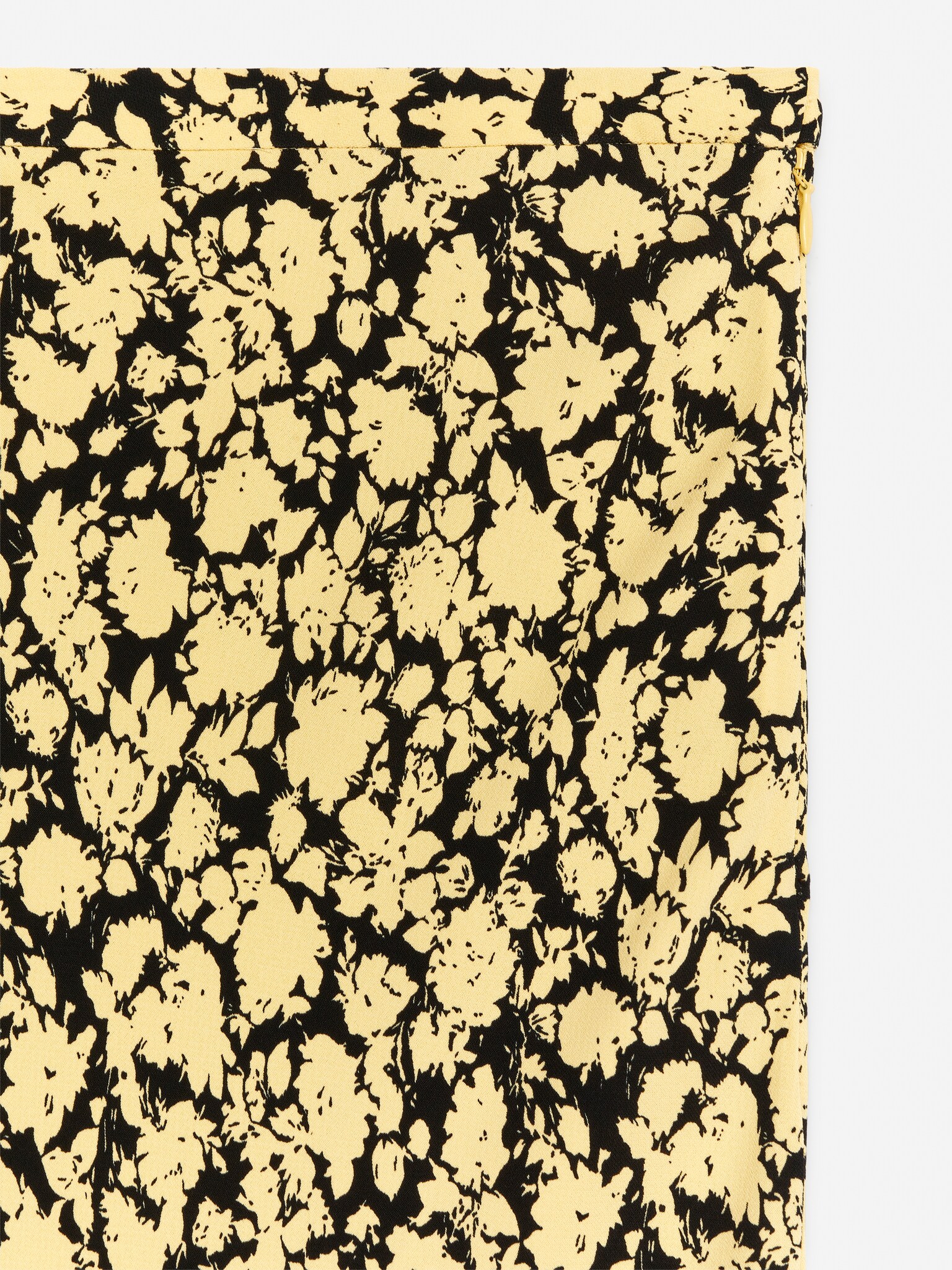 Printed Midi Skirt - Black/Yellow - 2