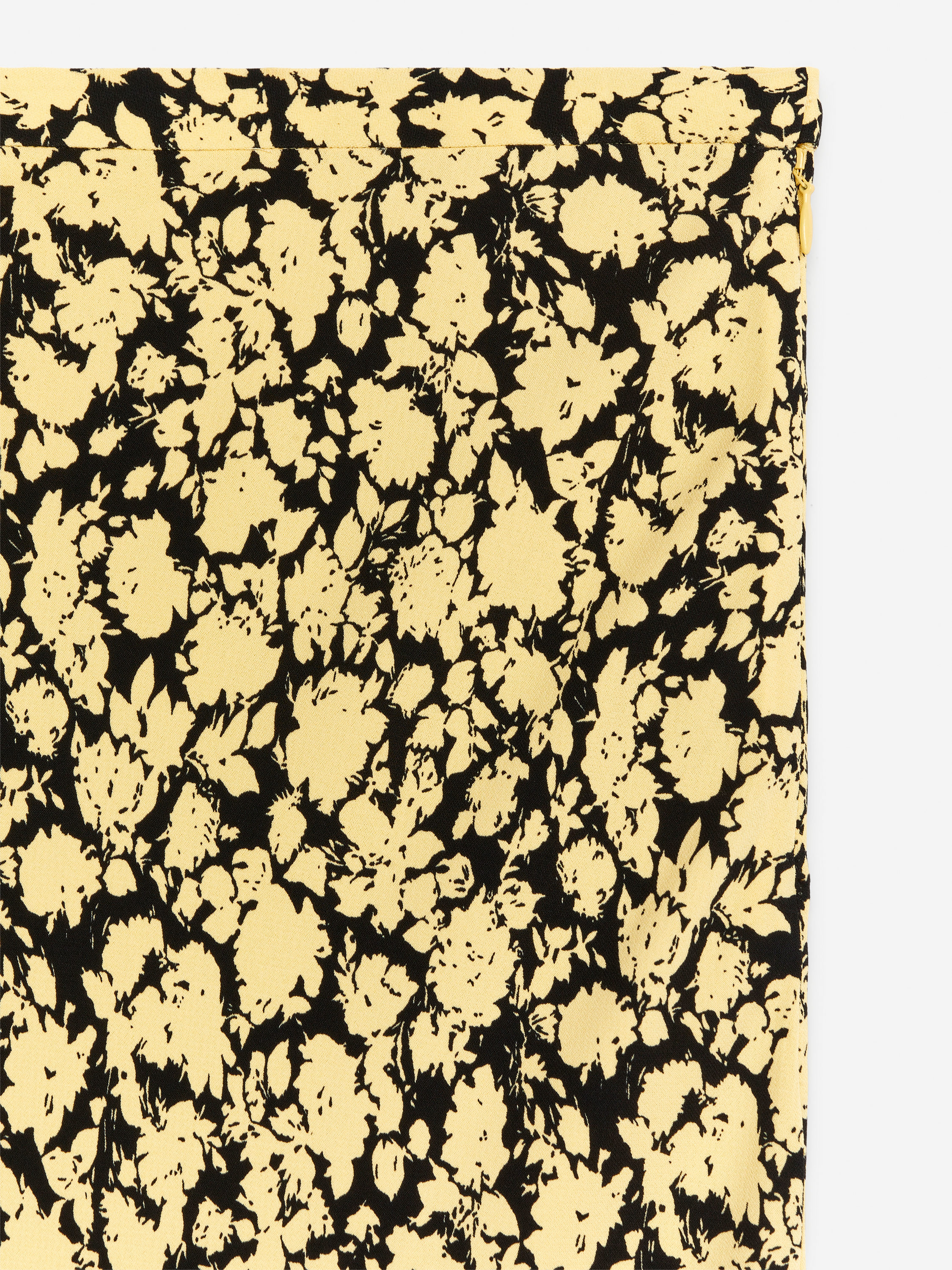 Printed Midi Skirt - Black/Yellow - Slim fit - Women - StillMedia/DescriptiveDetail - 1