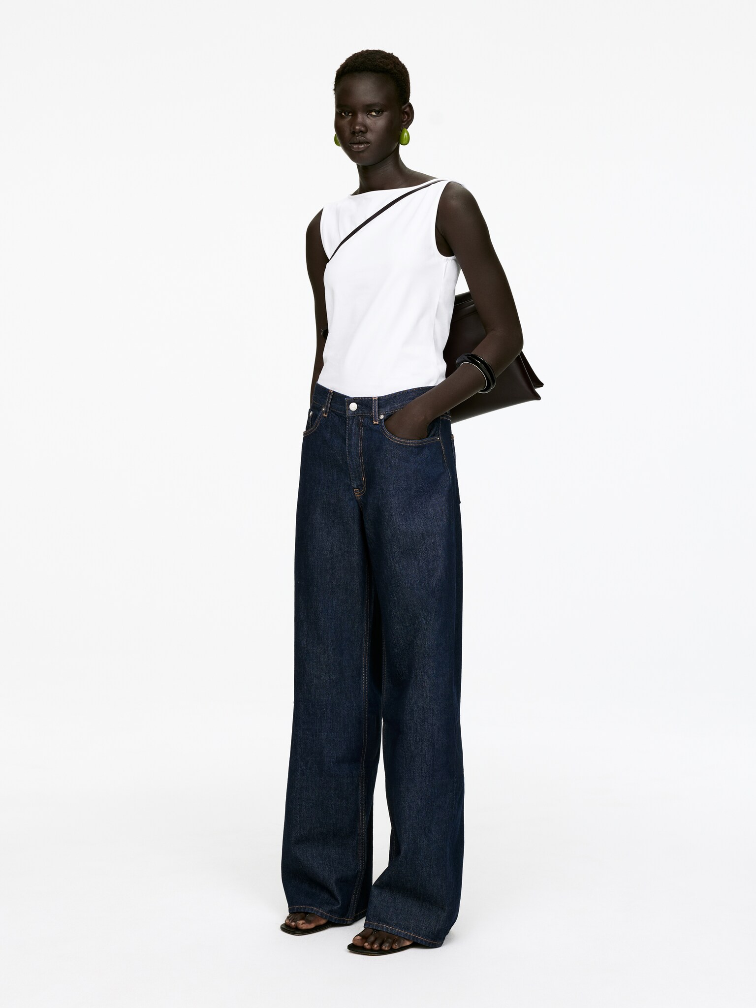 CLOUD Loose Jeans mit weitem Bein - Dunkelblau/Grau/Mittelblau/Dunkelblau/Verwaschenes Blau - 5